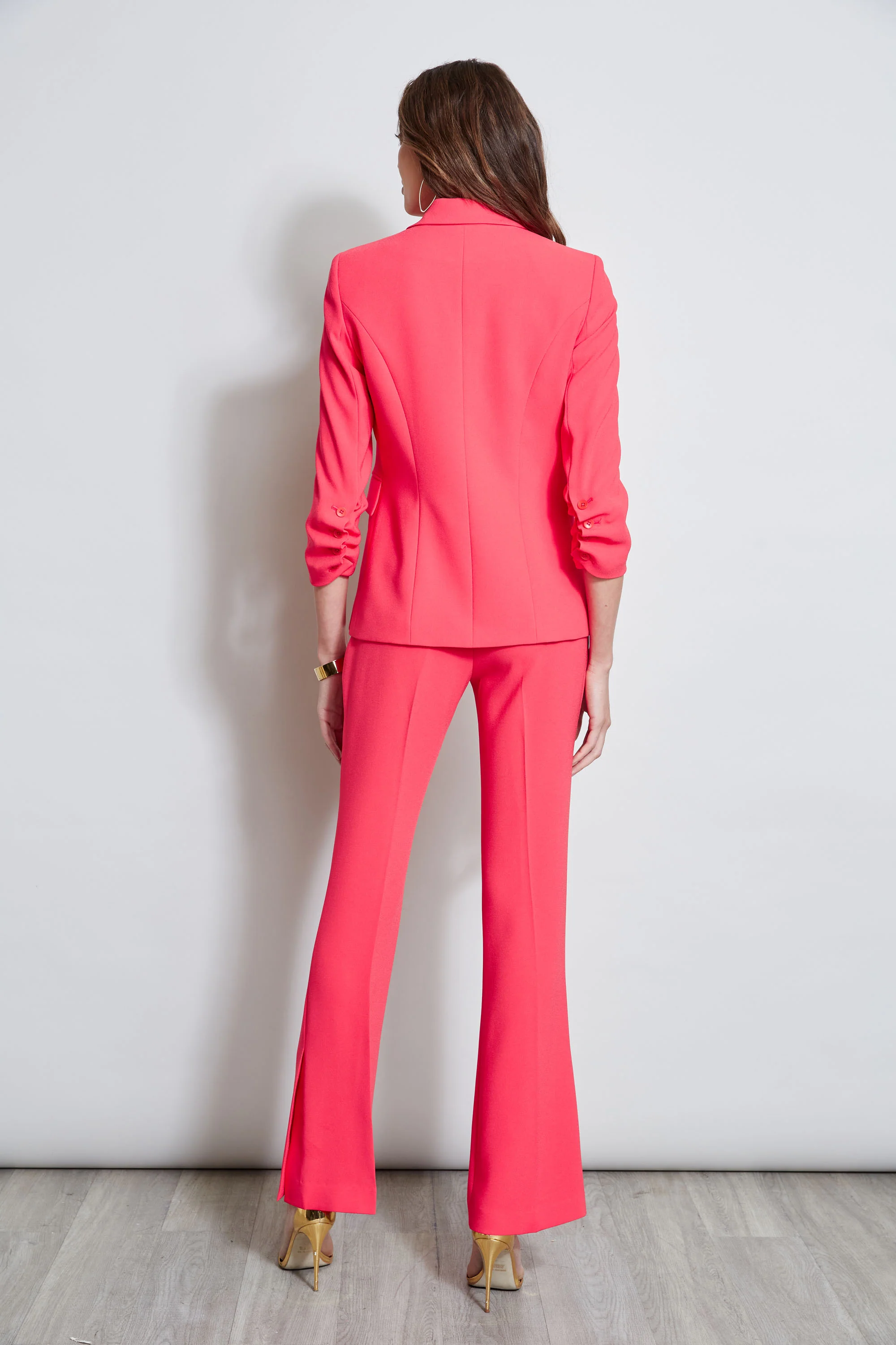 3 Button Ruched Sleeve Blazer - Image 7