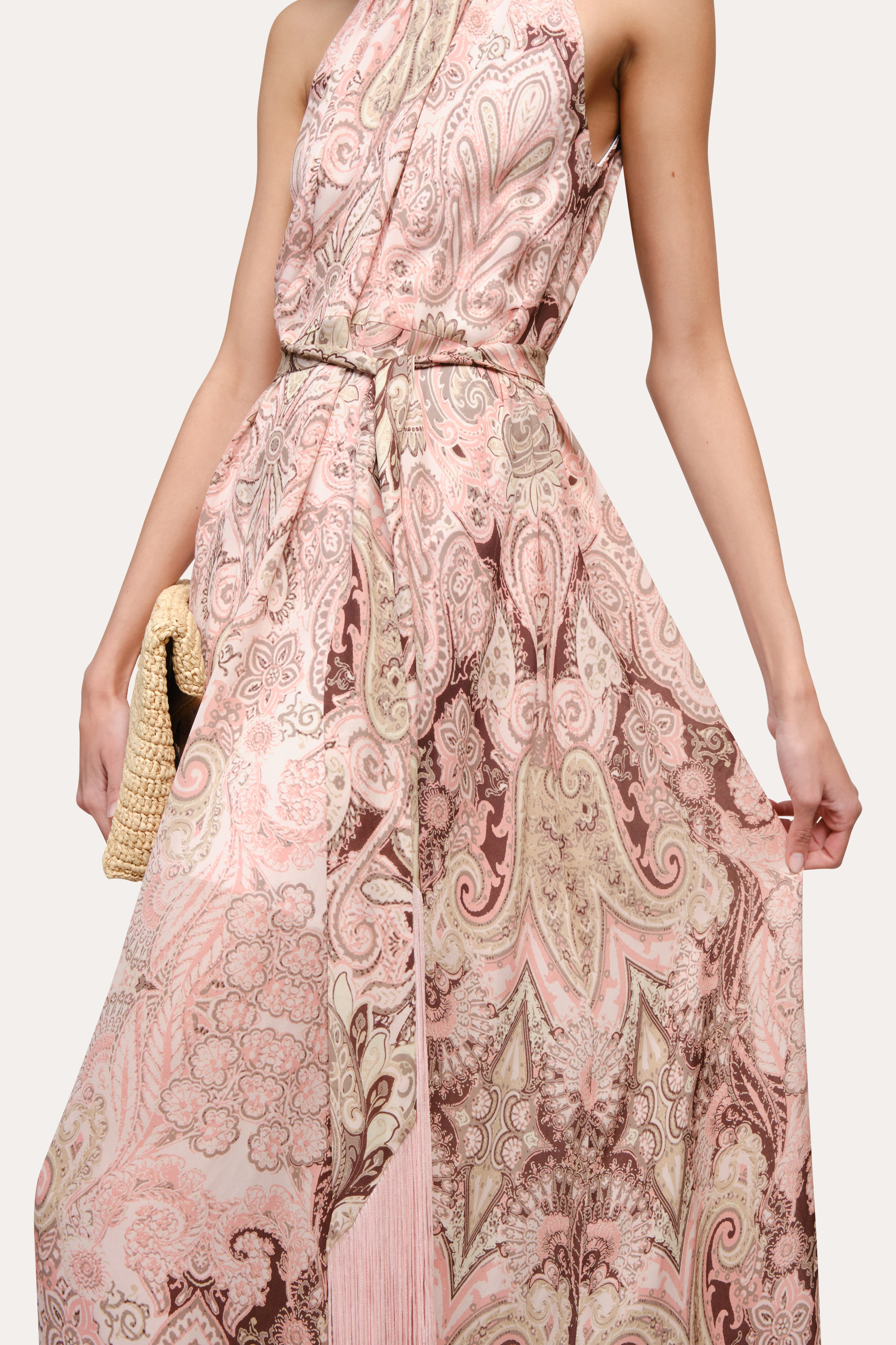 Annie Silk Halter Dress - Image 3