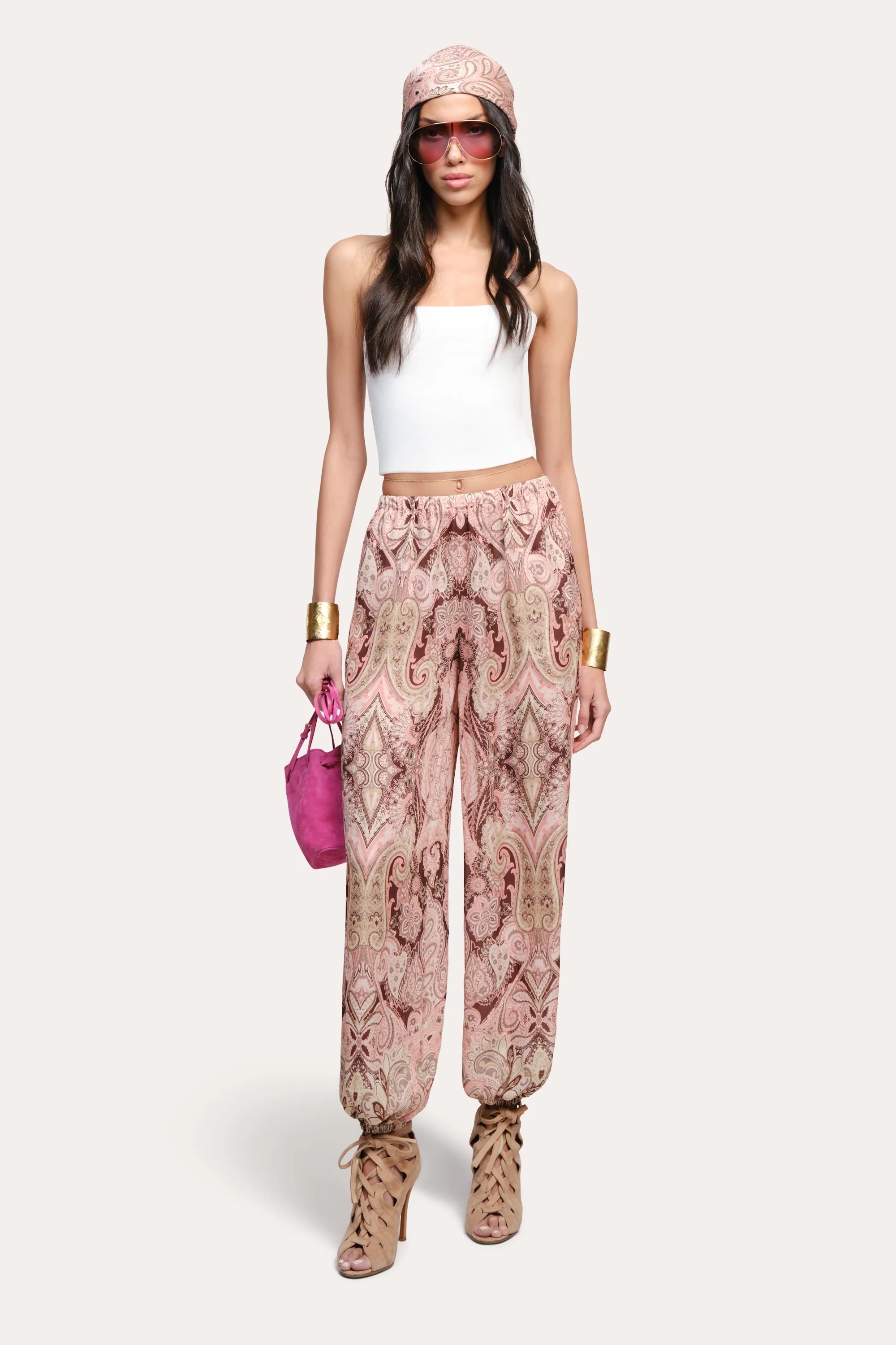 Annie Silk Palazzo Pant