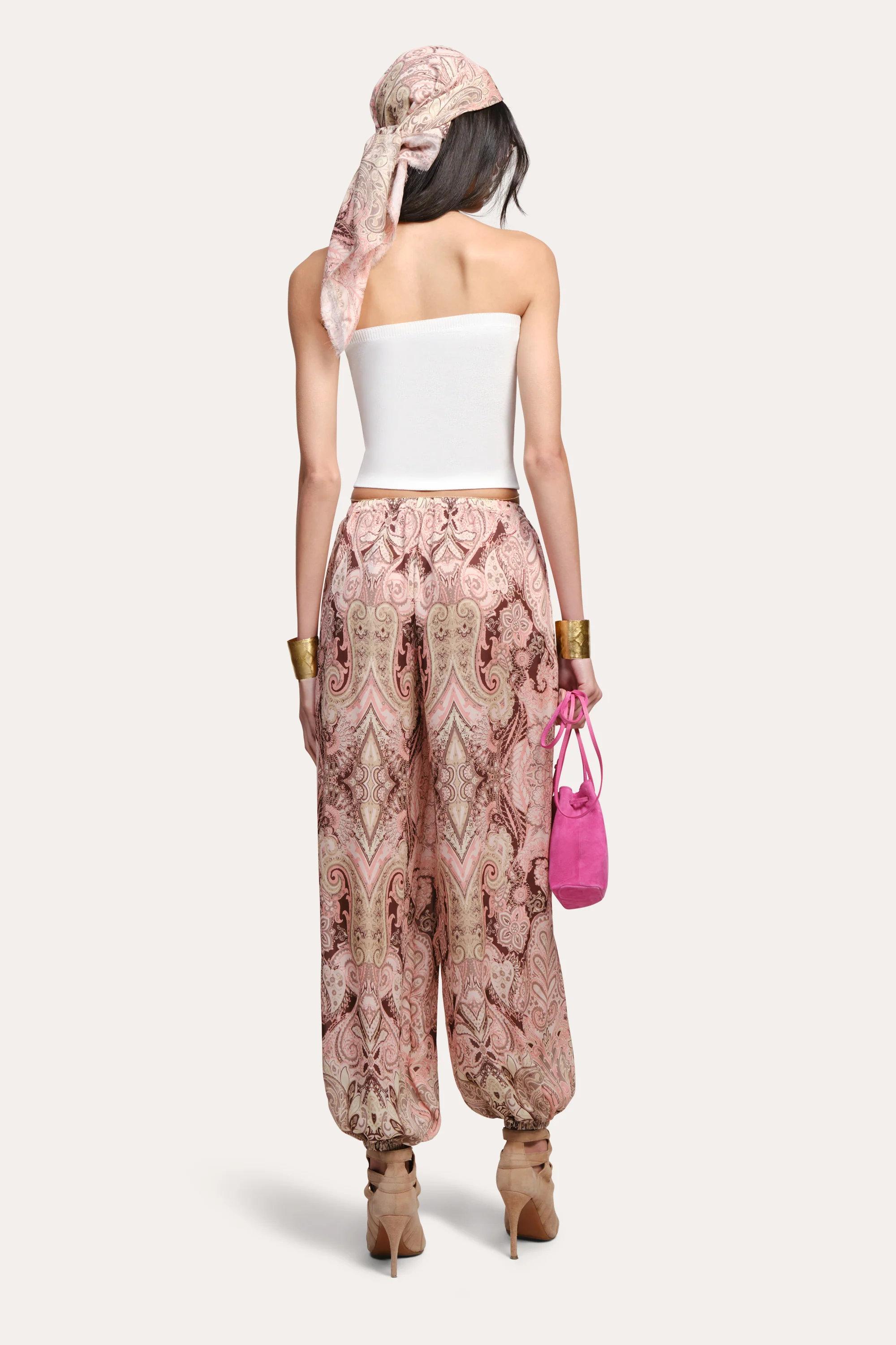 Annie Silk Palazzo Pant - Image 4