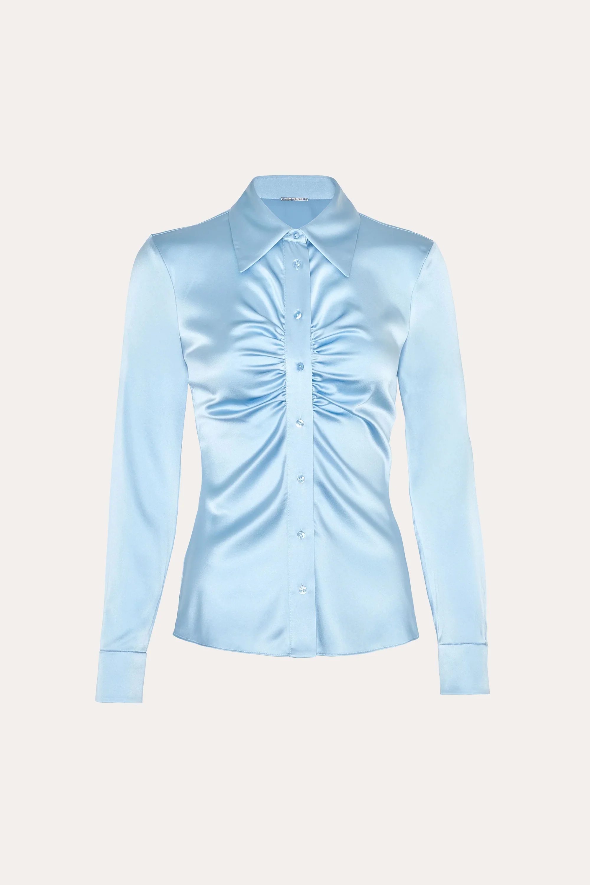 Anya Silk Charmeuse Ruched Shirt - Image 2