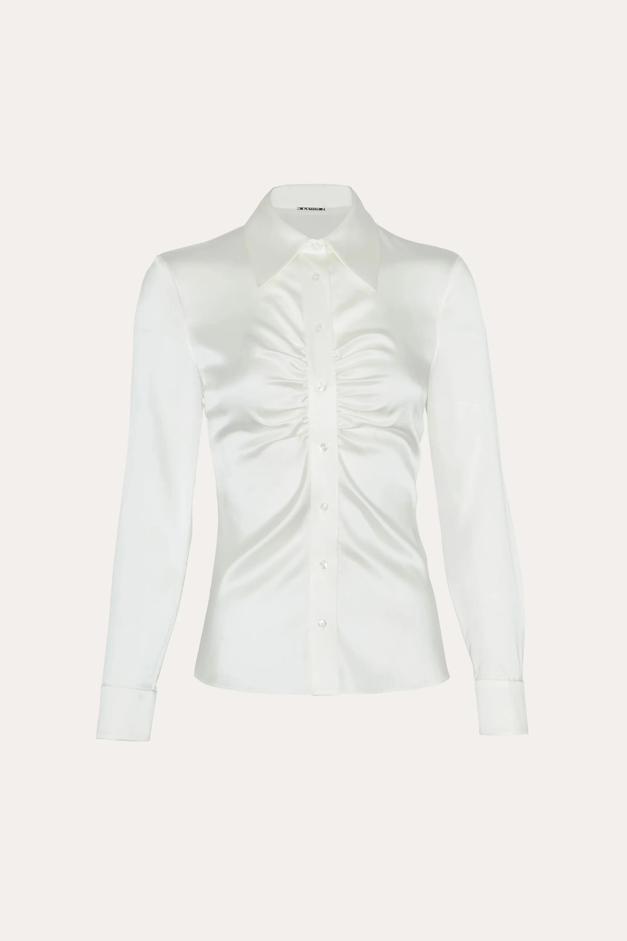 Anya Silk Charmeuse Ruched Shirt - Image 2