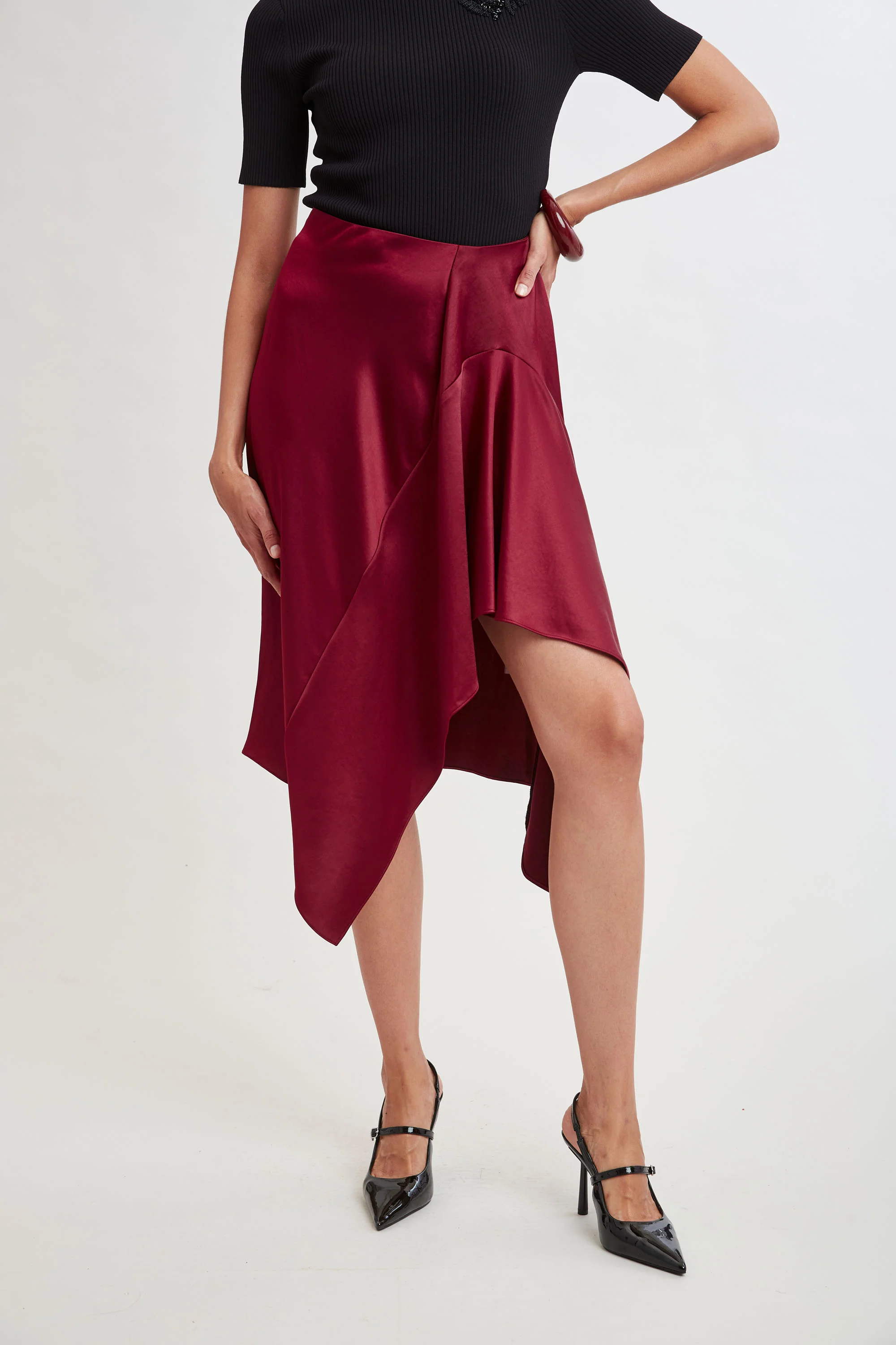 Asymmetric Hem Skirt