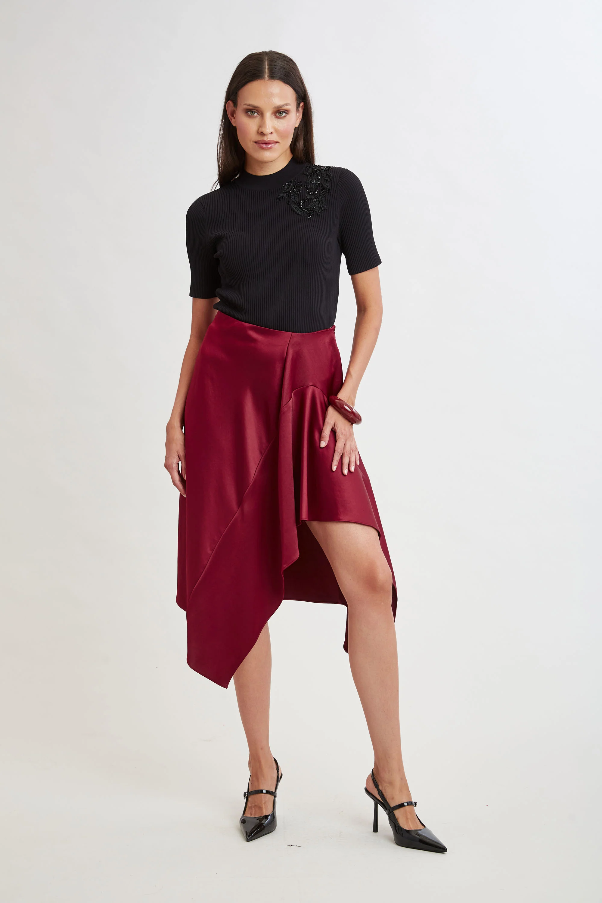 Asymmetric Hem Skirt - Image 2