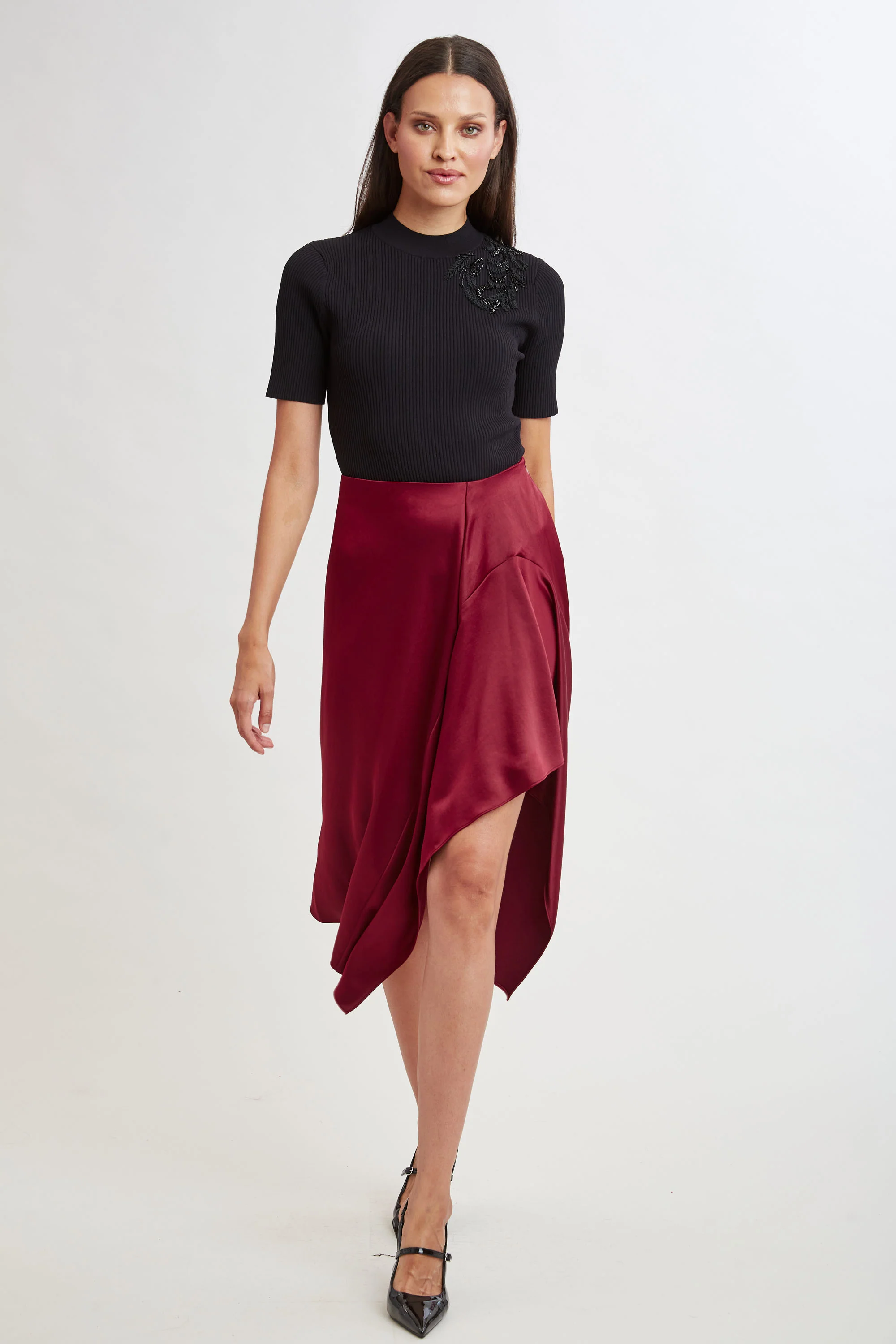 Asymmetric Hem Skirt - Image 4