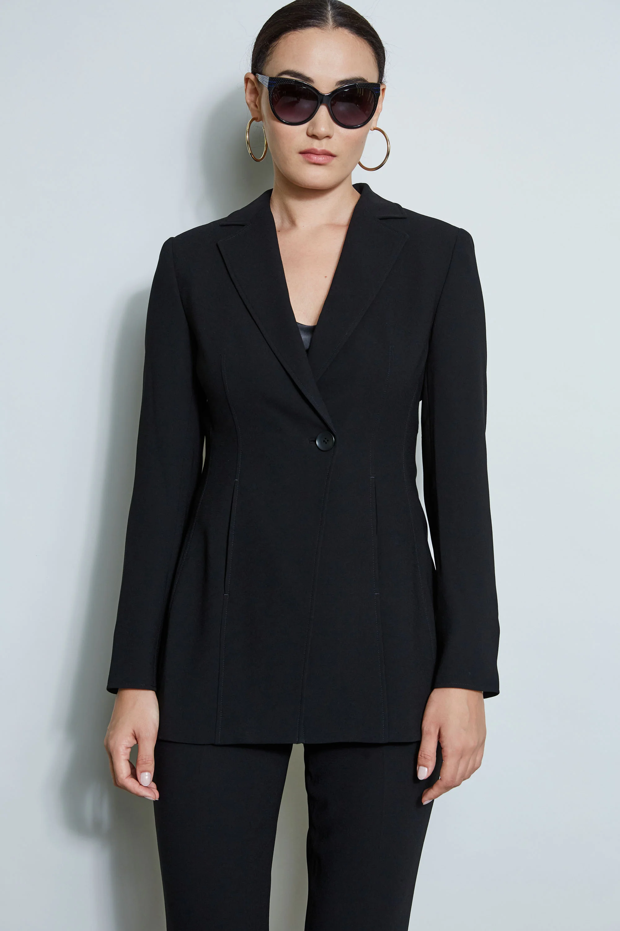 Asymmetric Single Button Blazer - Image 3