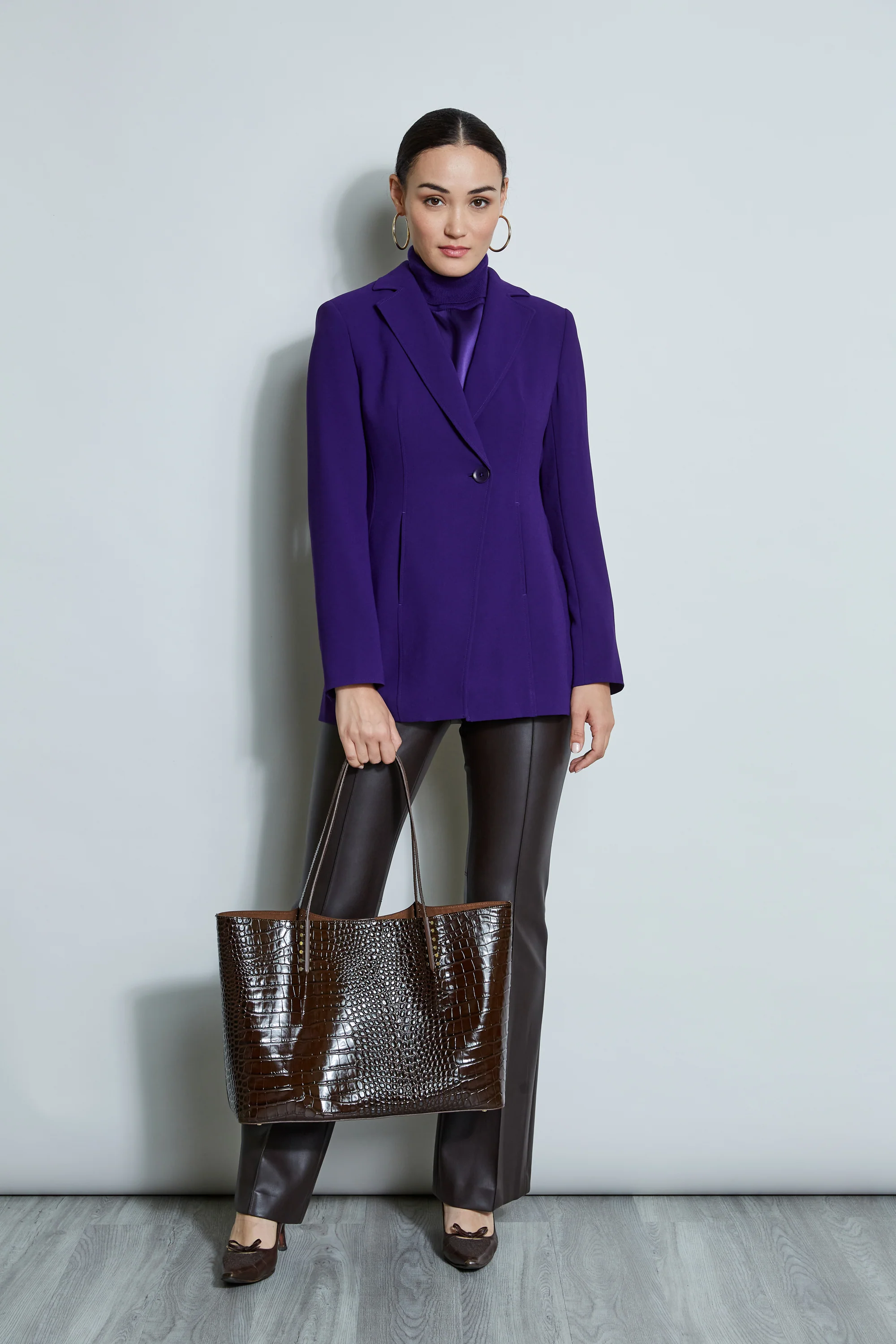Asymmetric Single Button Blazer - Image 2