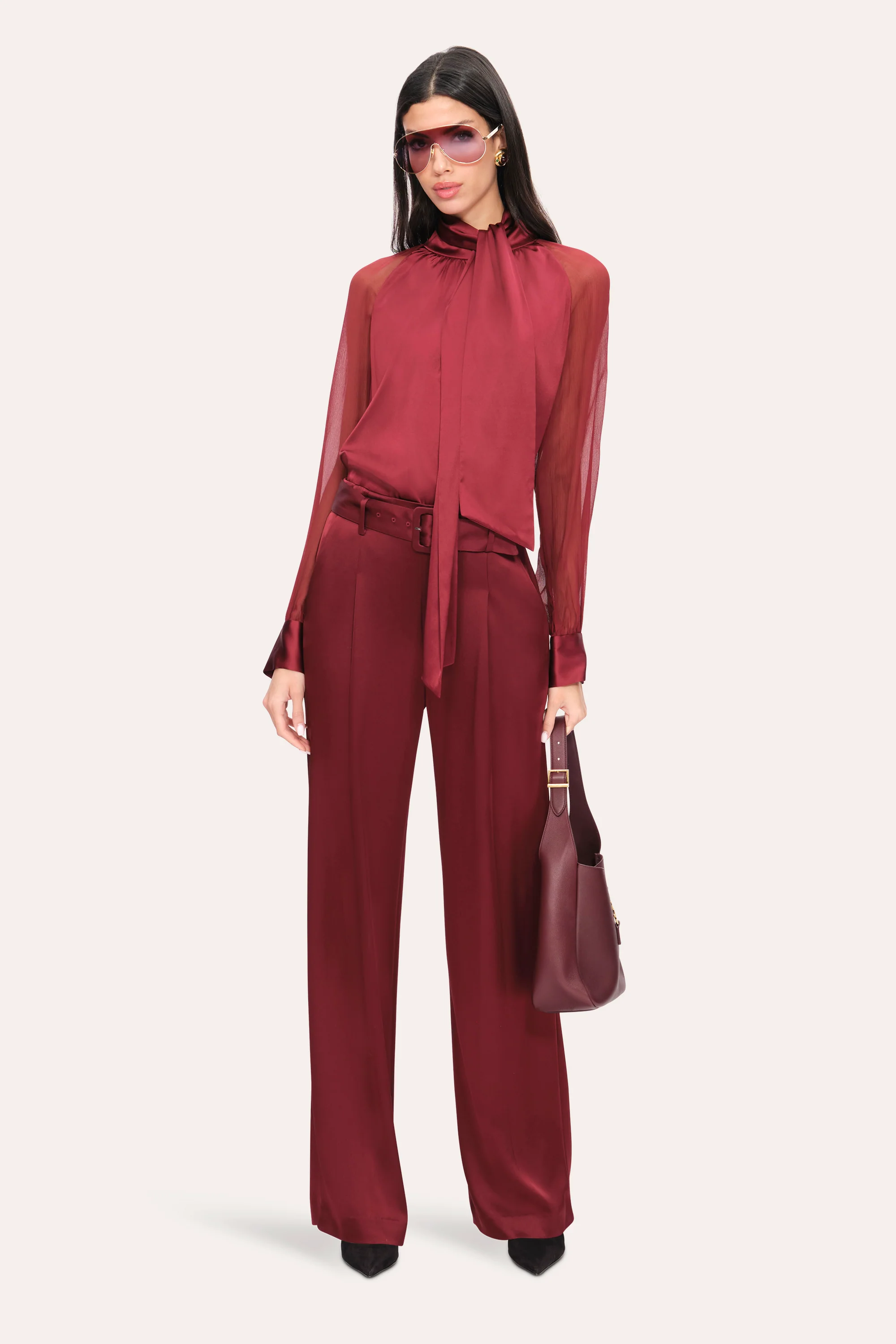 Satin Belted Pant