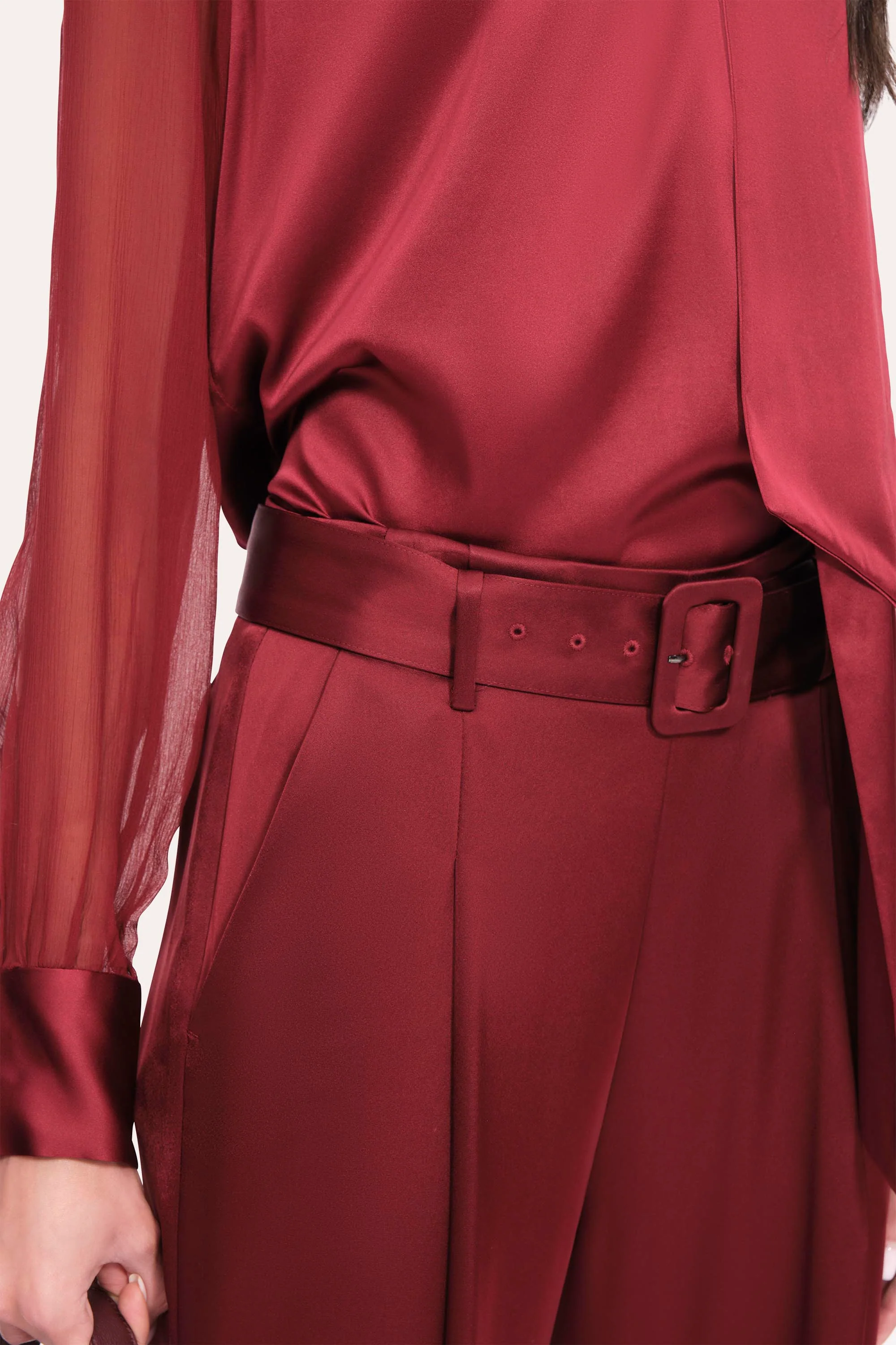 Satin Belted Pant - Image 3