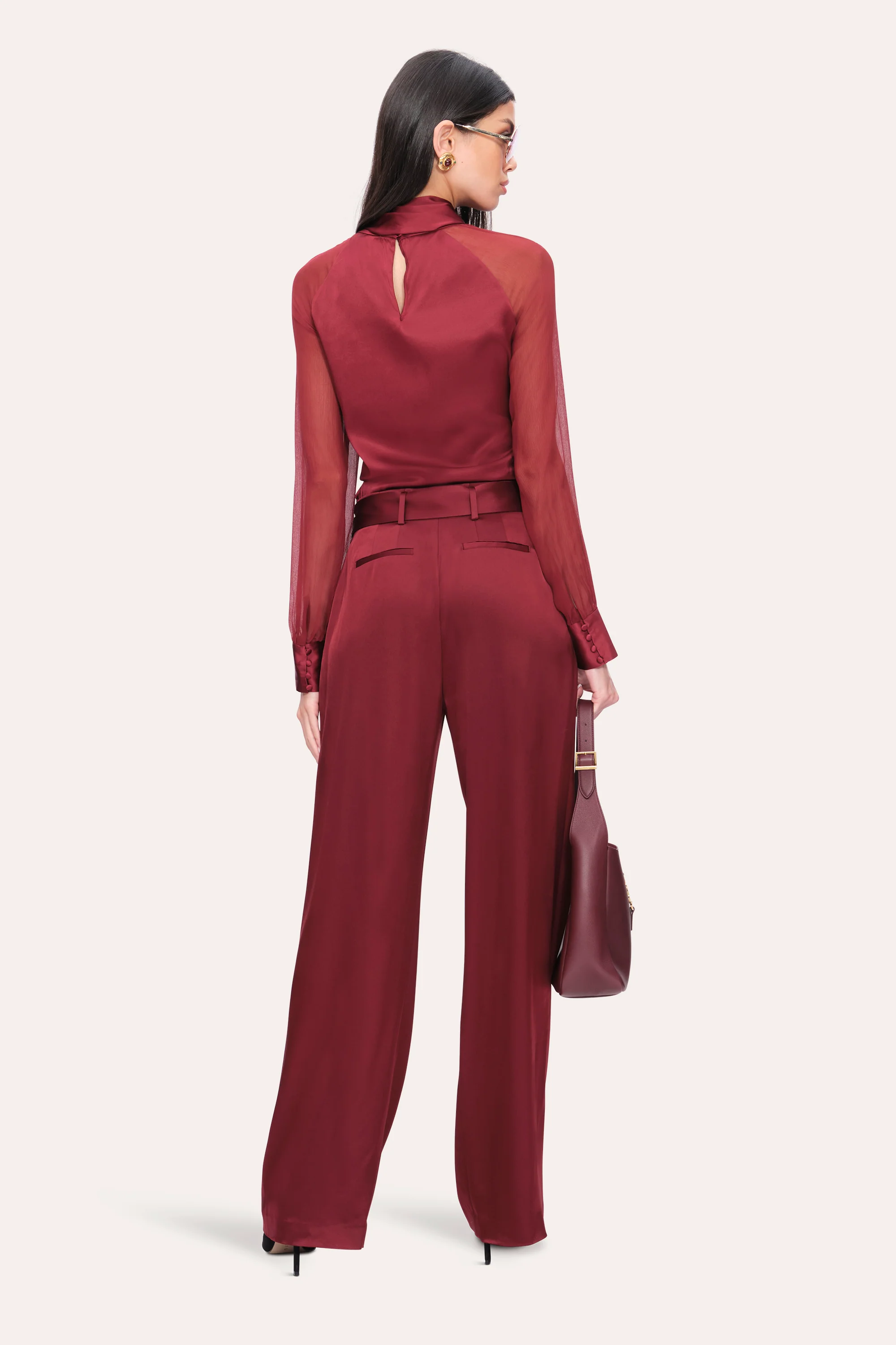Satin Belted Pant - Image 4