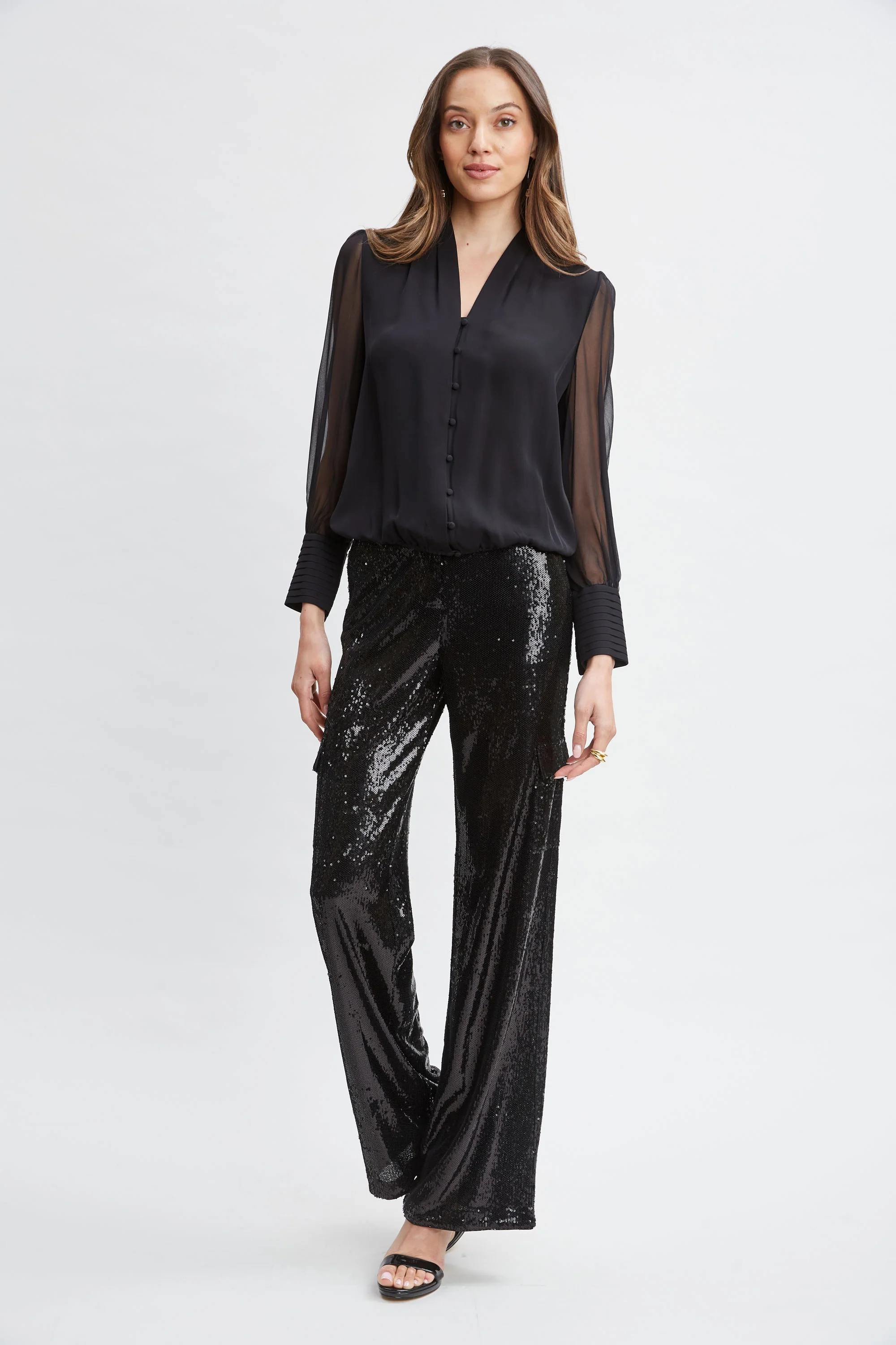 Silk Blouson Button Shirt - Image 4