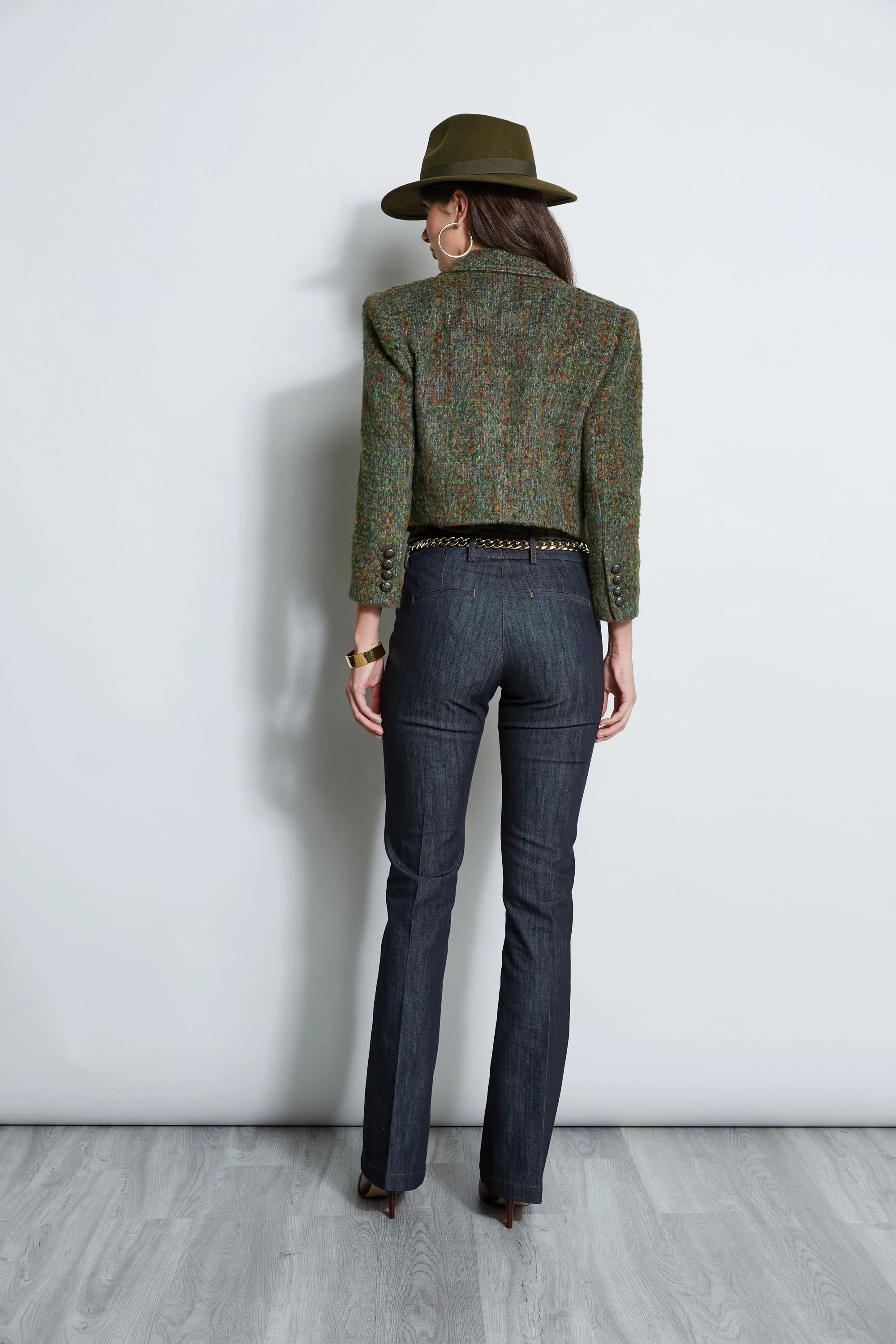 Boucle Tweed Cropped Jacket - Image 4