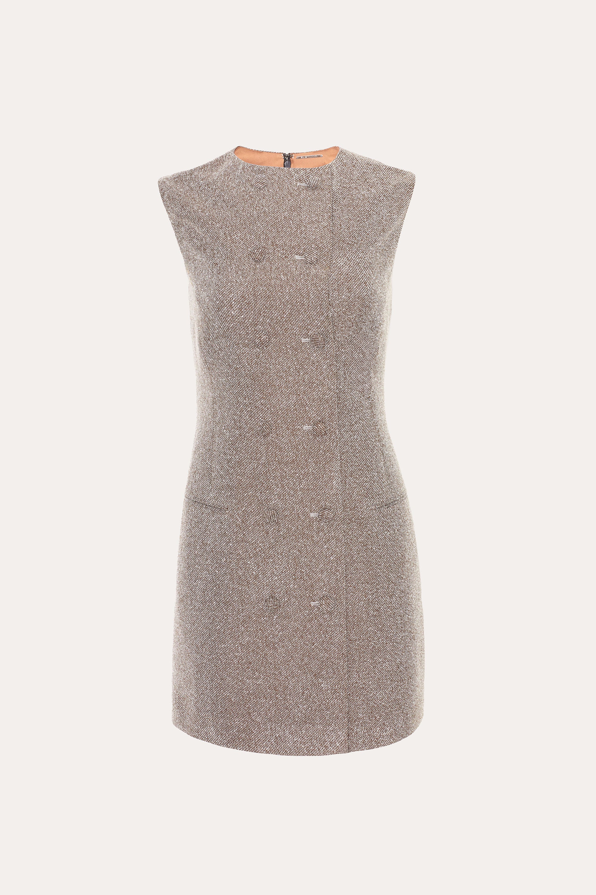 Cécile Bouclé Button Dress - Image 2