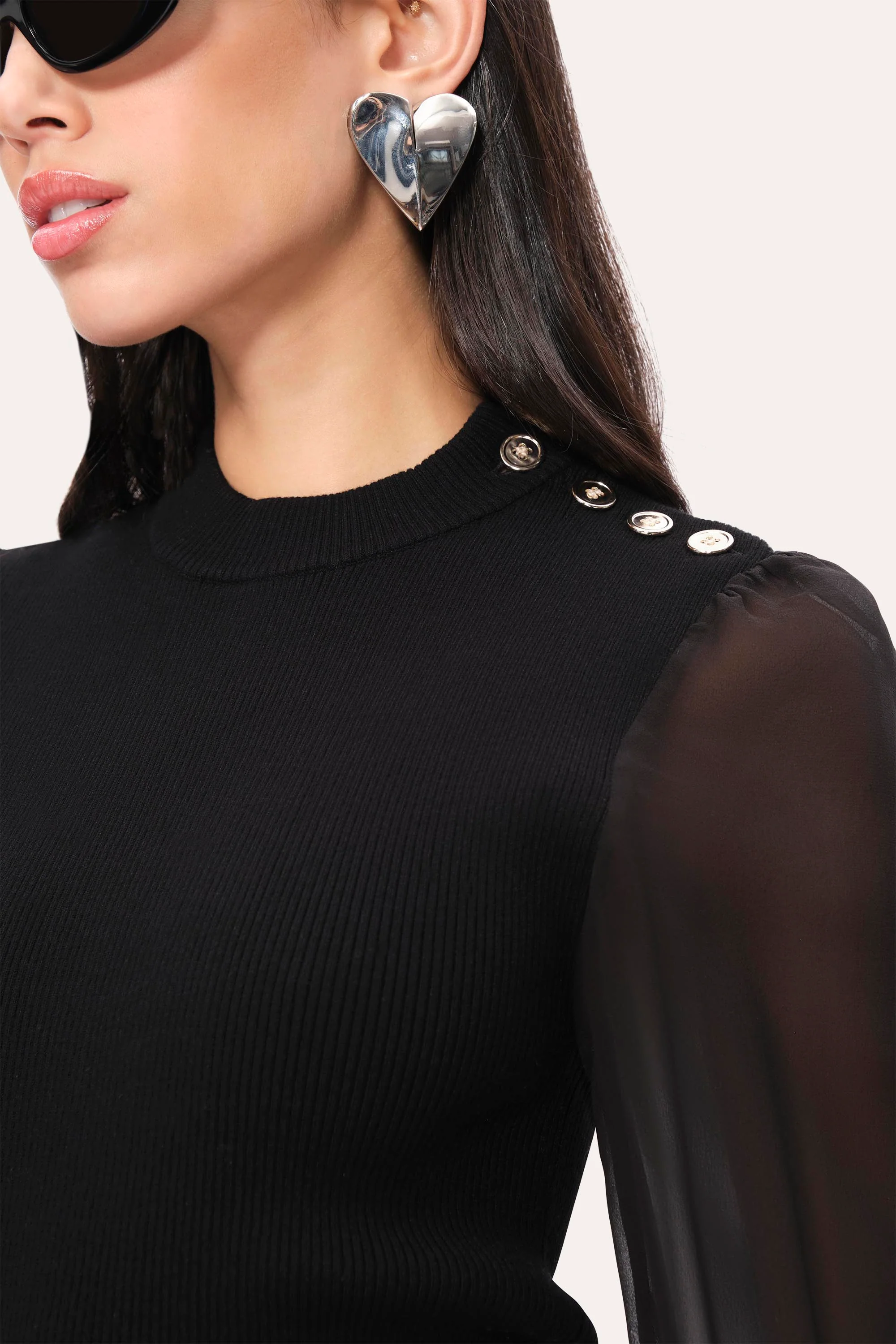 Chiffon Sleeve Knit - Image 3