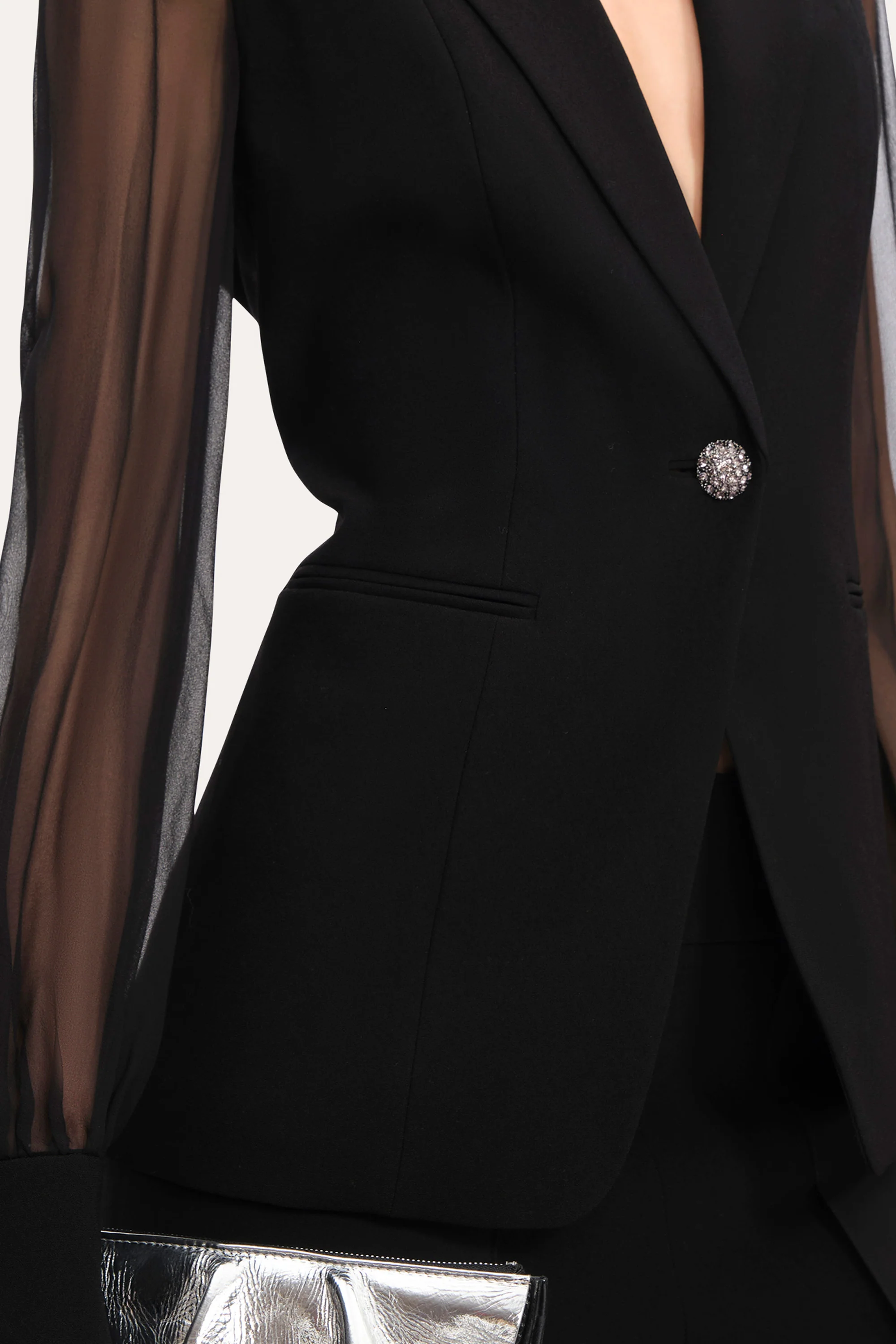 Chiffon Sleeve Blazer - Image 3