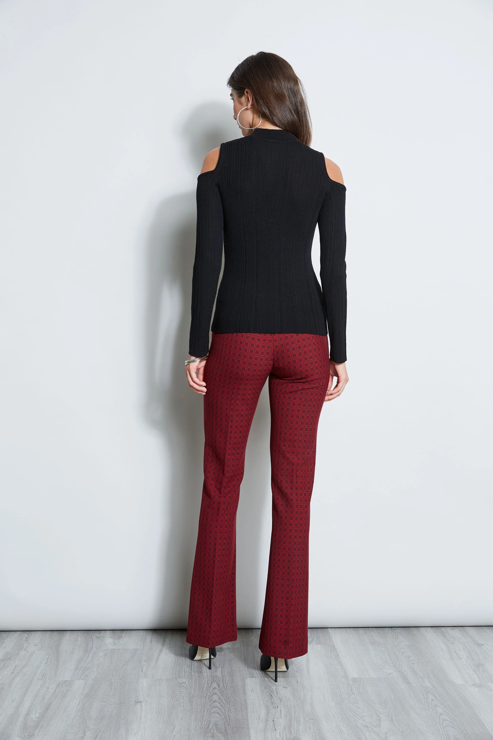 Cold Shoulder Mock Neck Sweater - Image 4