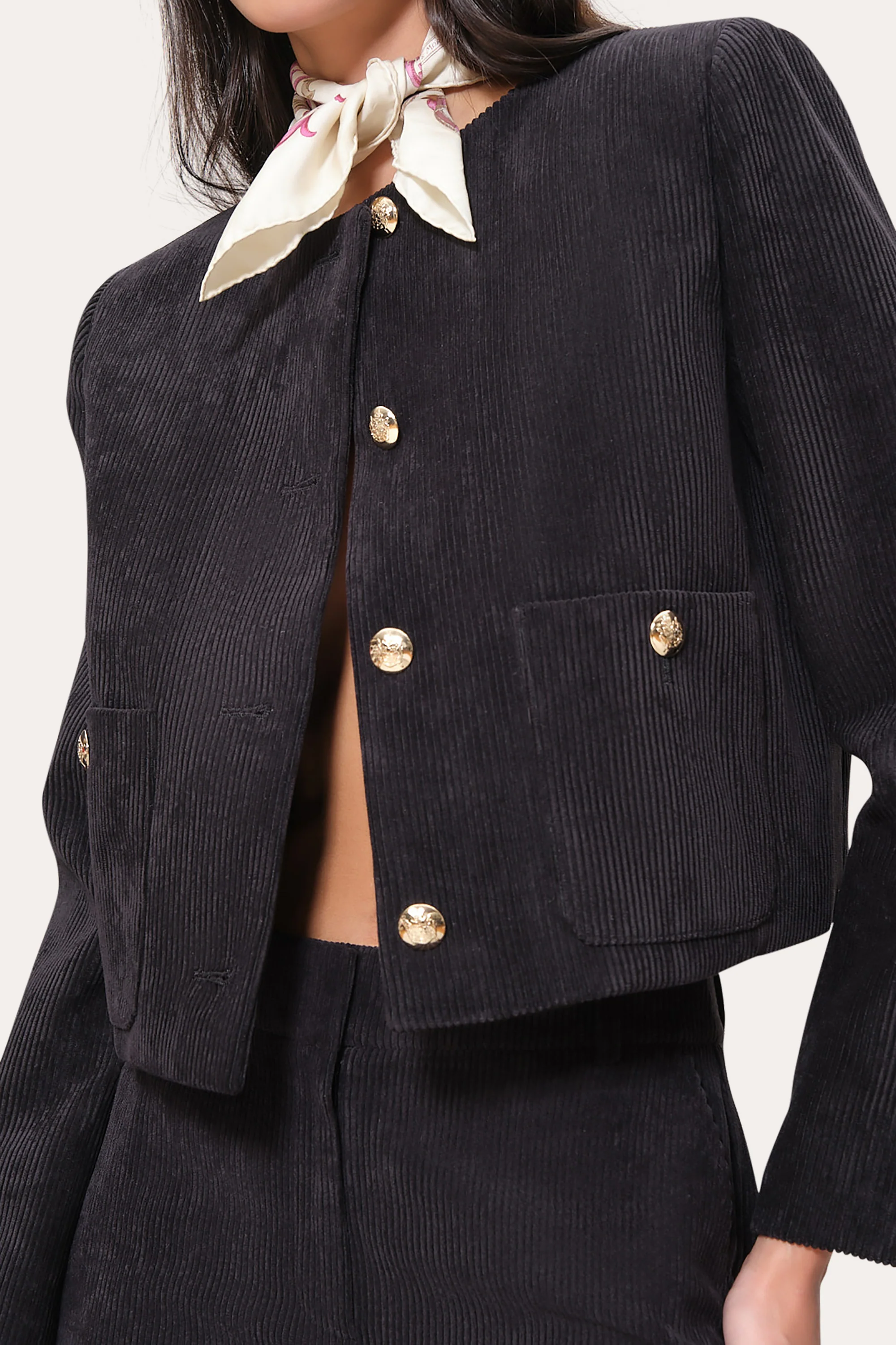 Cropped Corduroy Jacket - Image 3