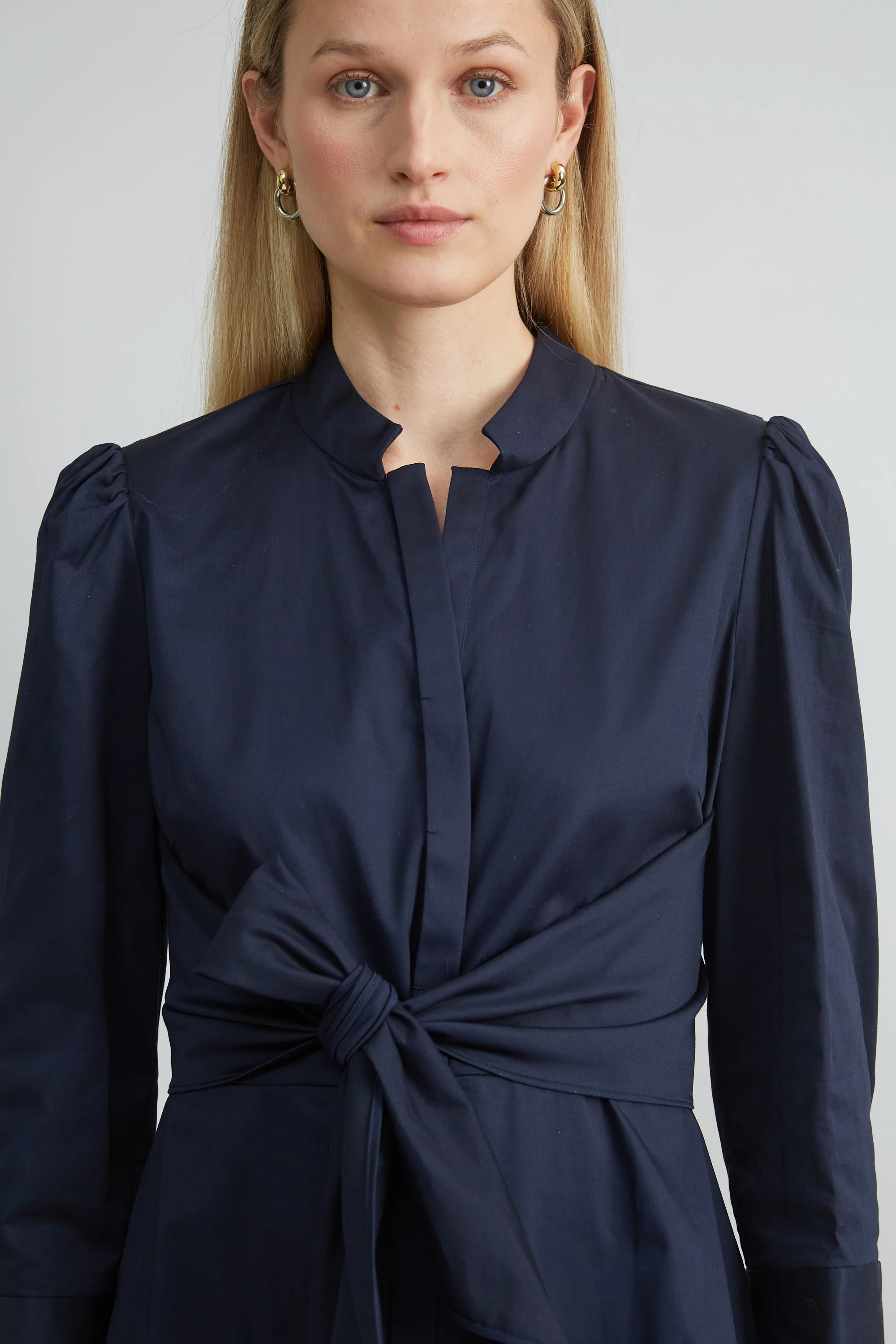 Cotton Tie Embroidered Dress - Image 3