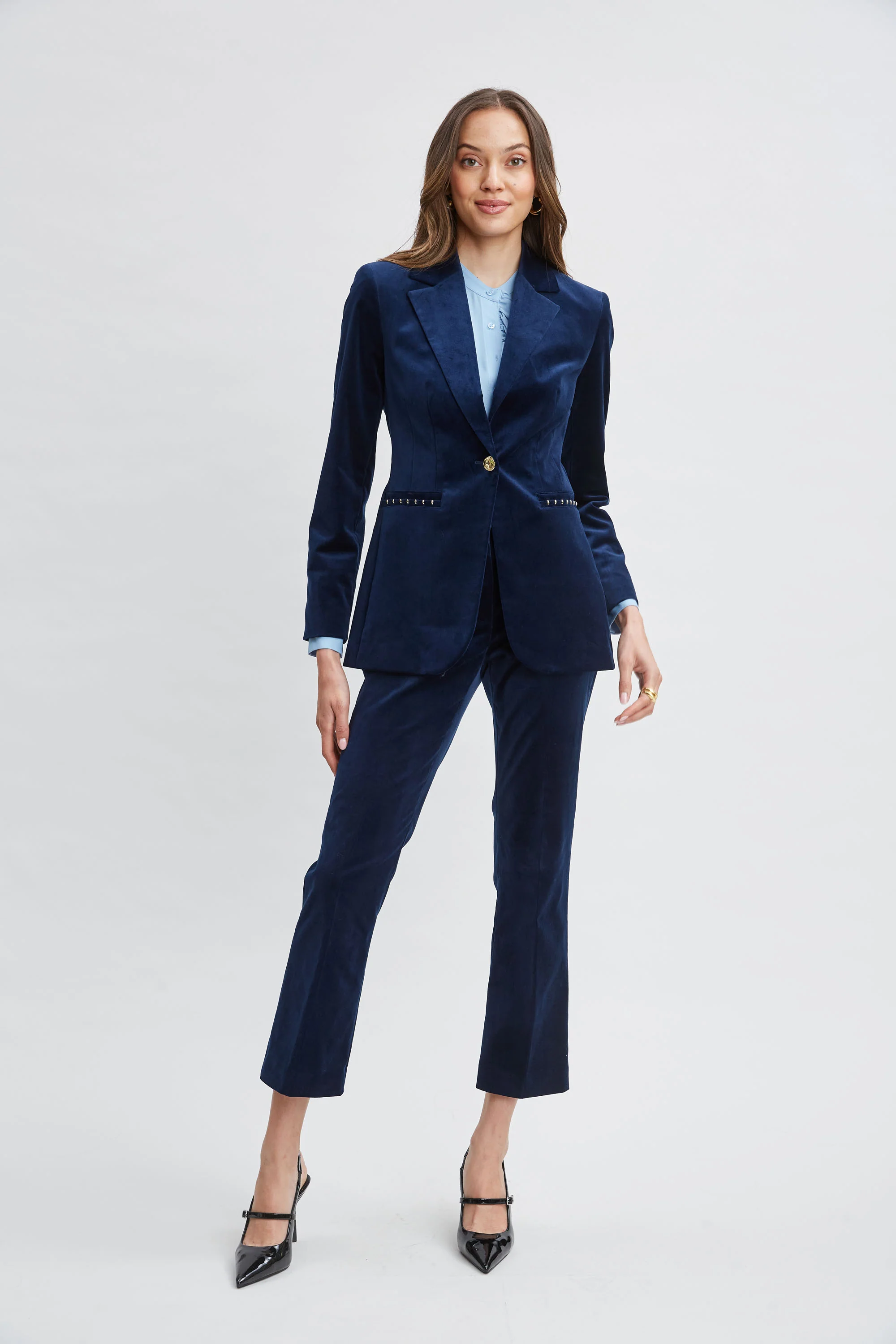 Cotton Velvet Flare Pant - Image 4