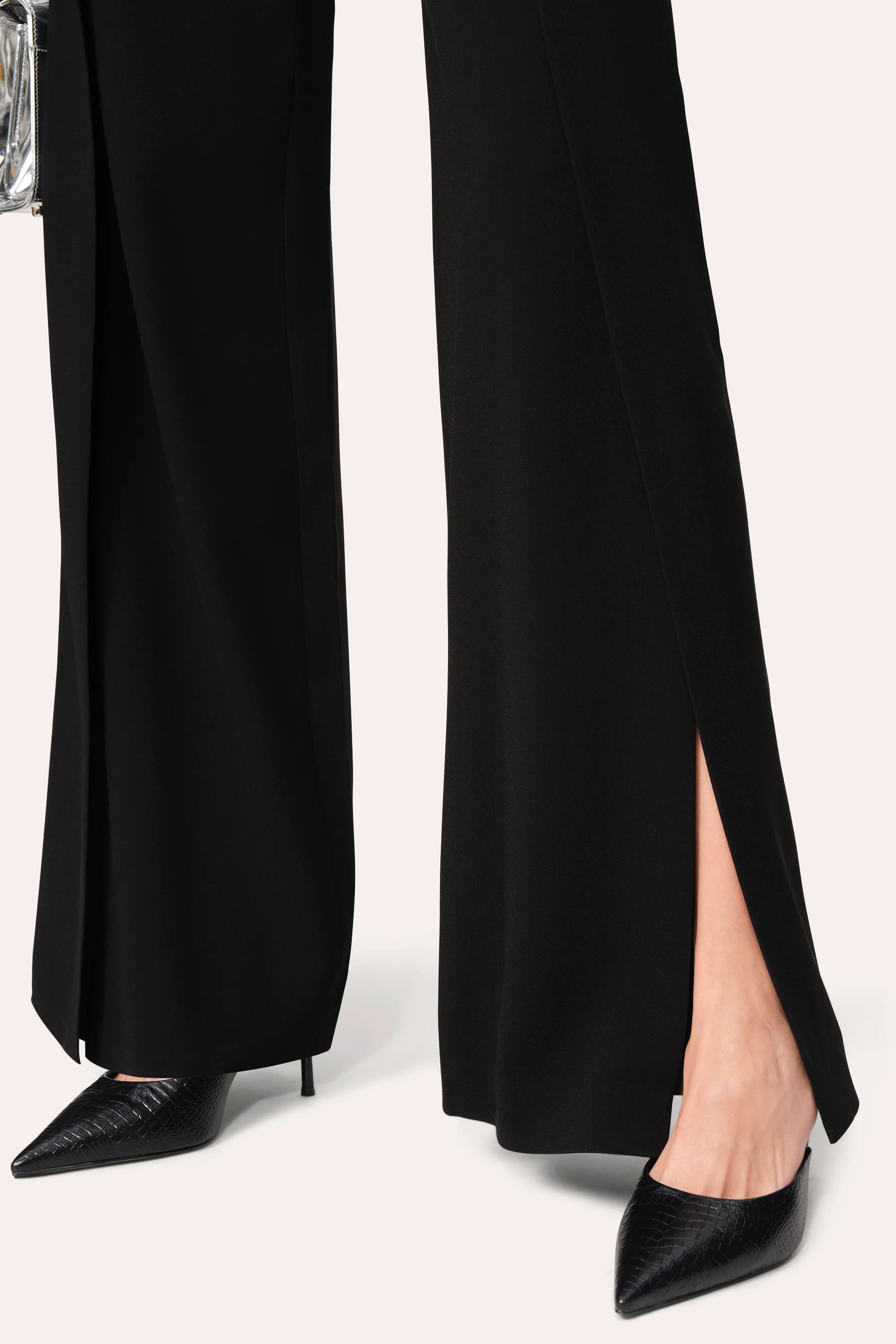 Crepe Overlay Slit Pant - Image 3
