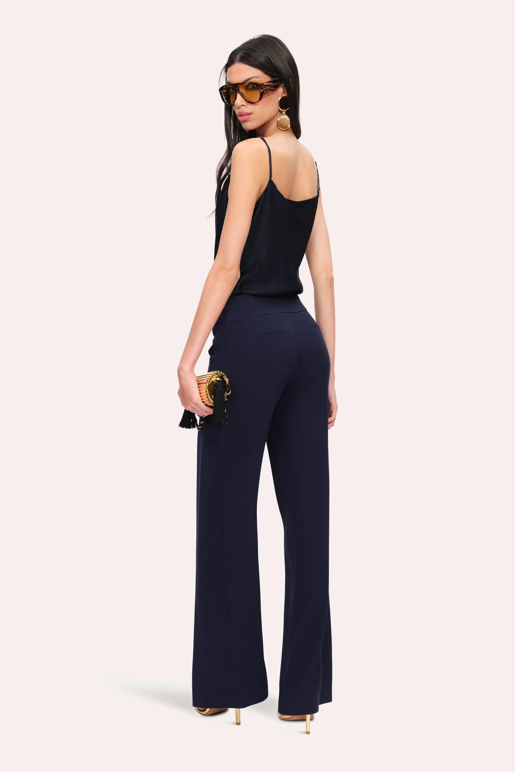 Crepe Overlay Slit Pant - Image 4