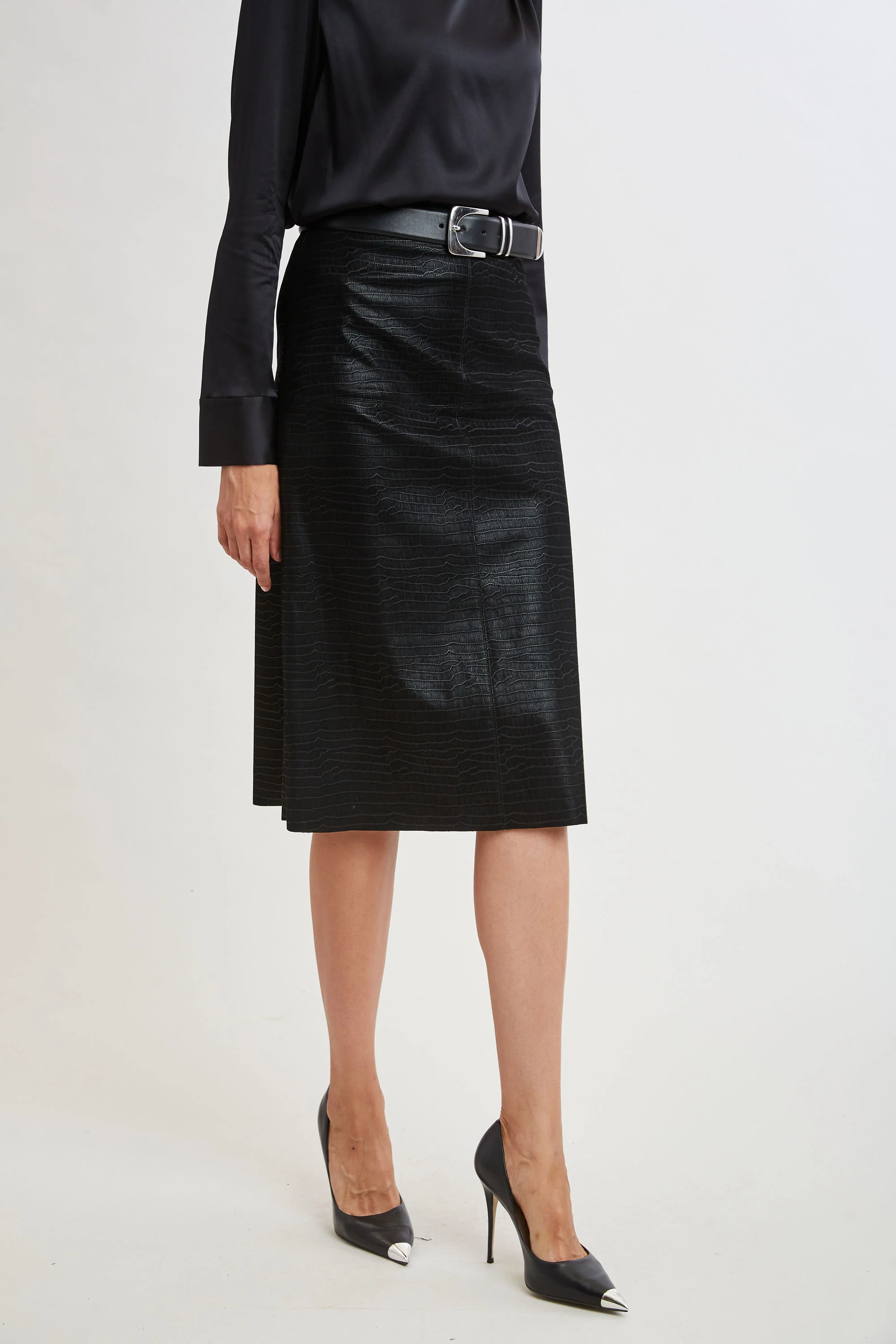Croc Midi Skirt - Image 4