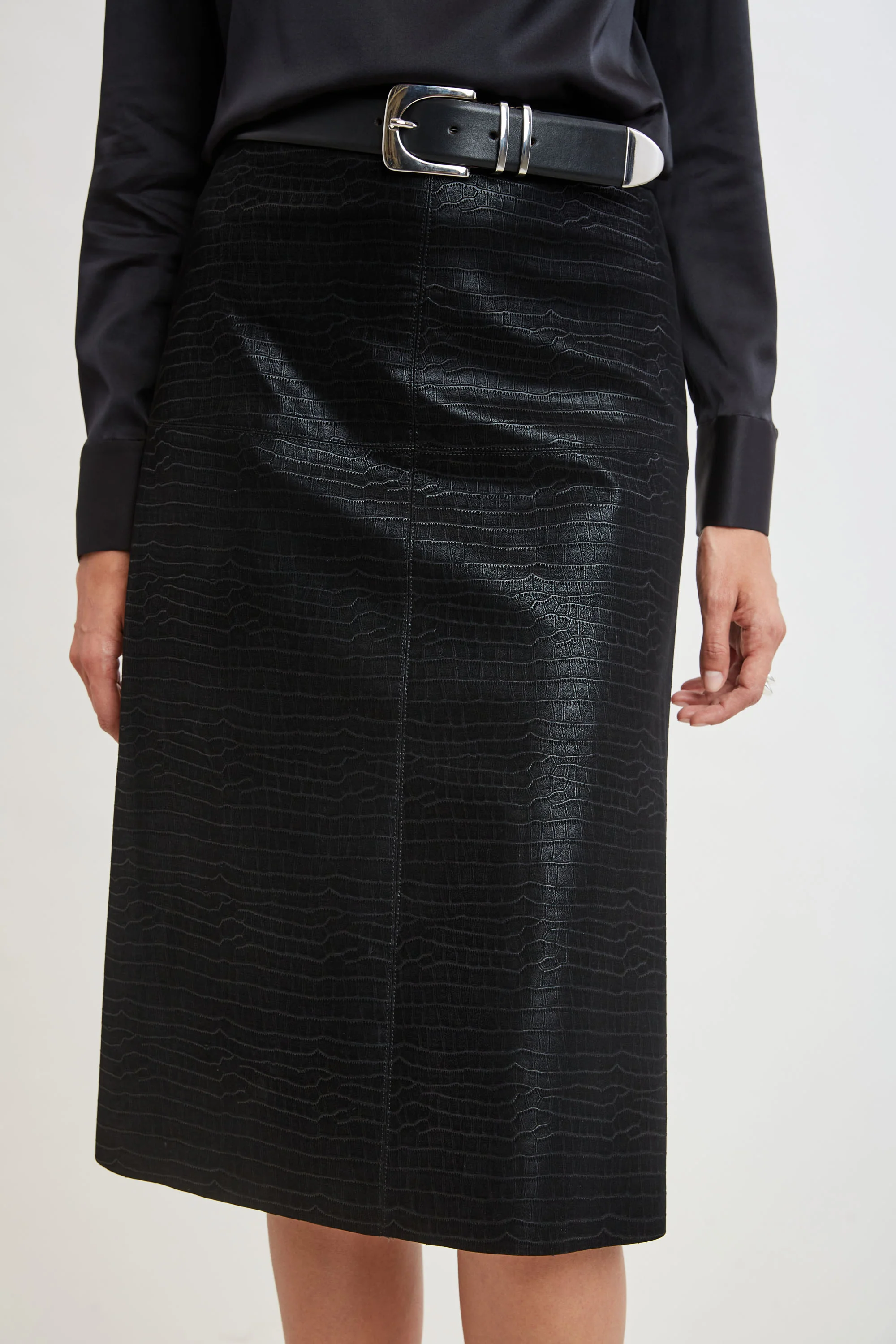 Croc Midi Skirt - Image 5