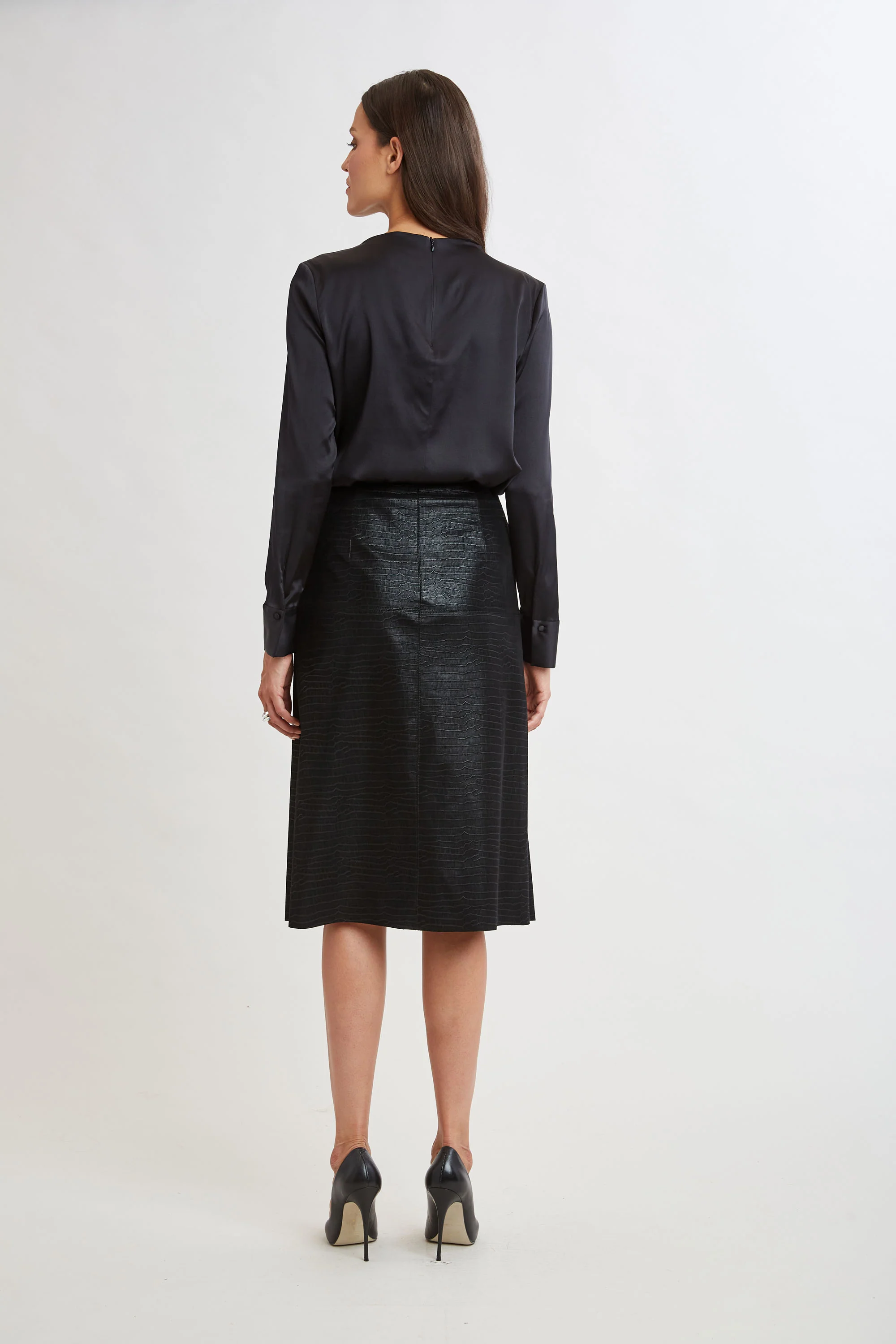 Croc Midi Skirt - Image 6
