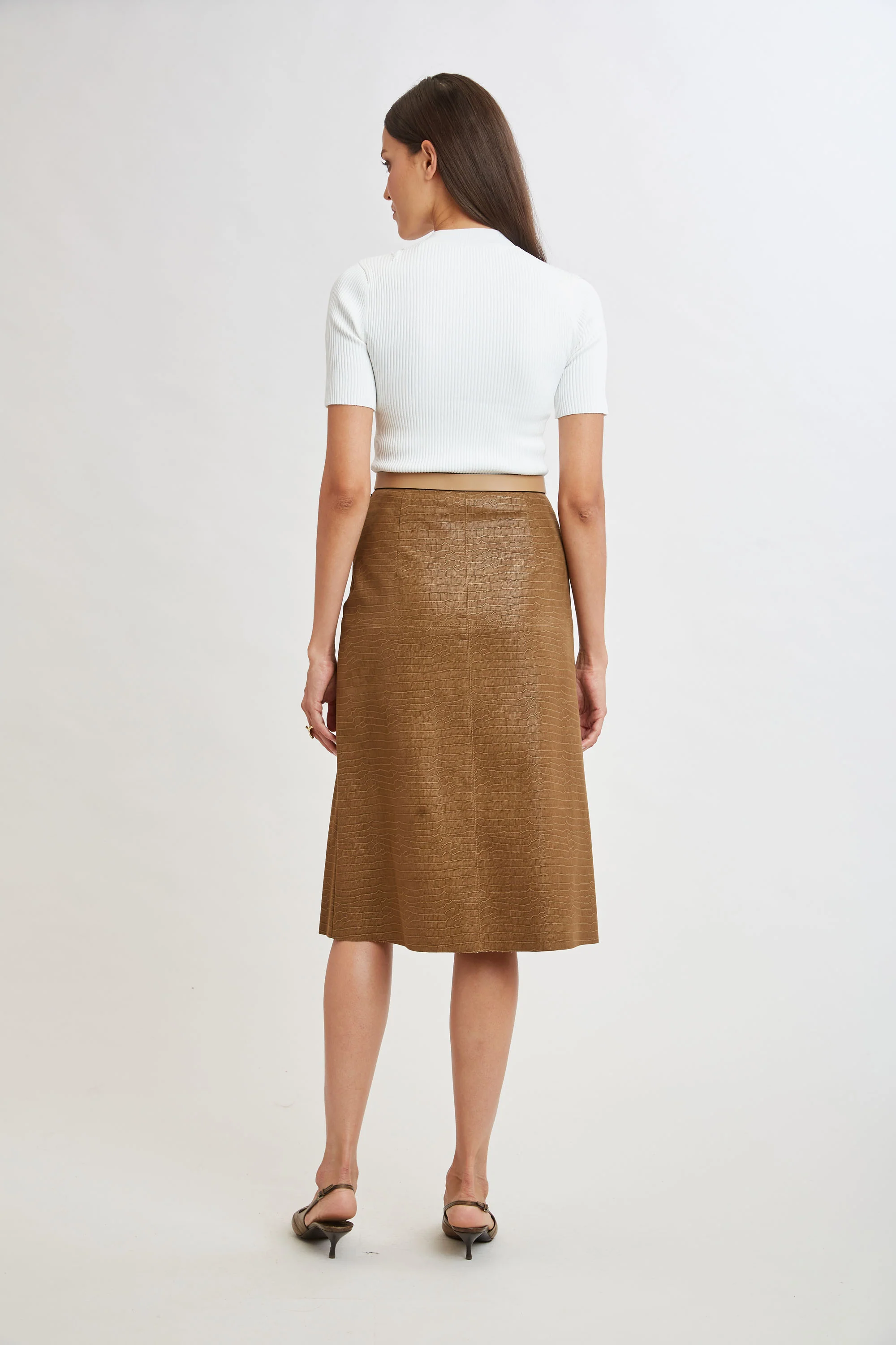 Croc Midi Skirt - Image 6
