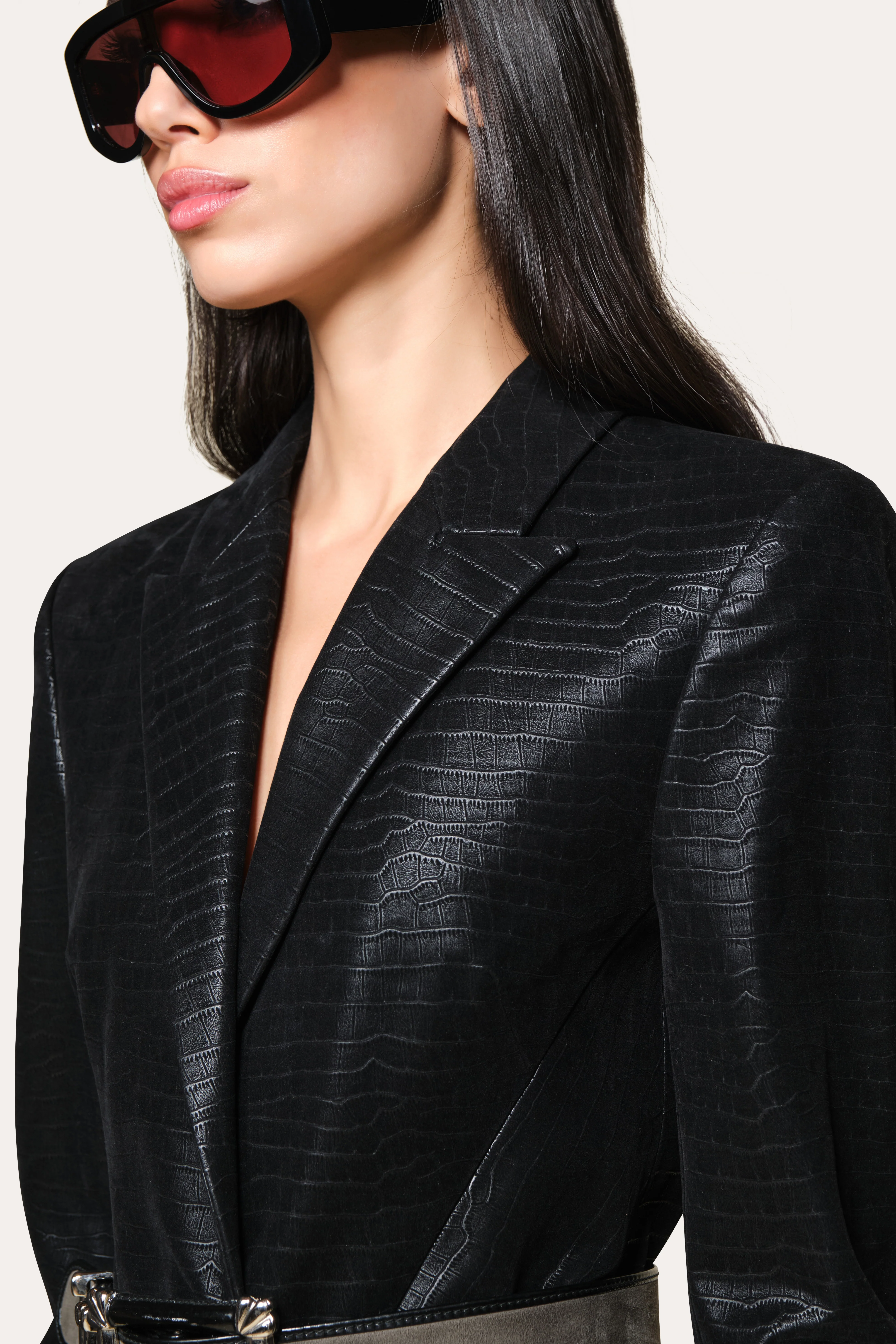 Crocodile Panel Blazer - Image 4