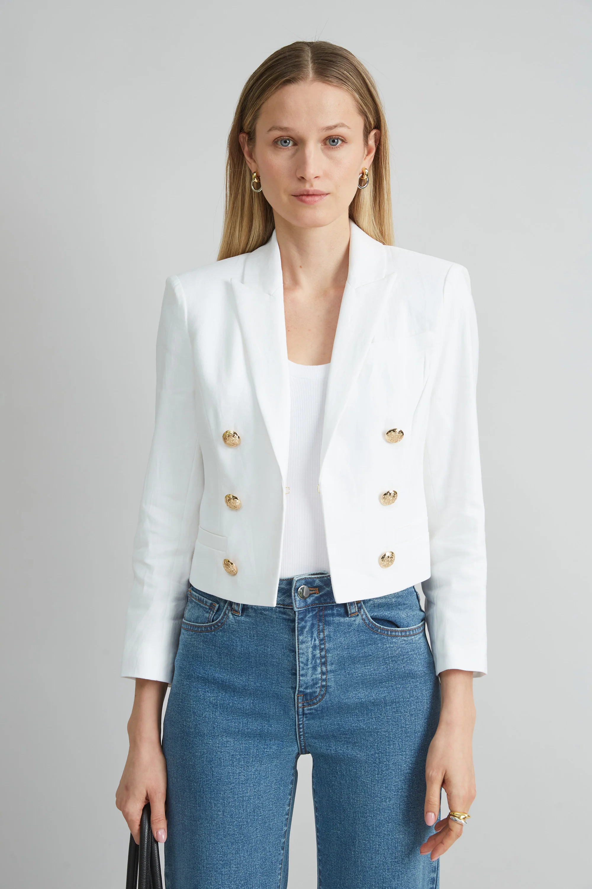 Cropped Linen Jacket