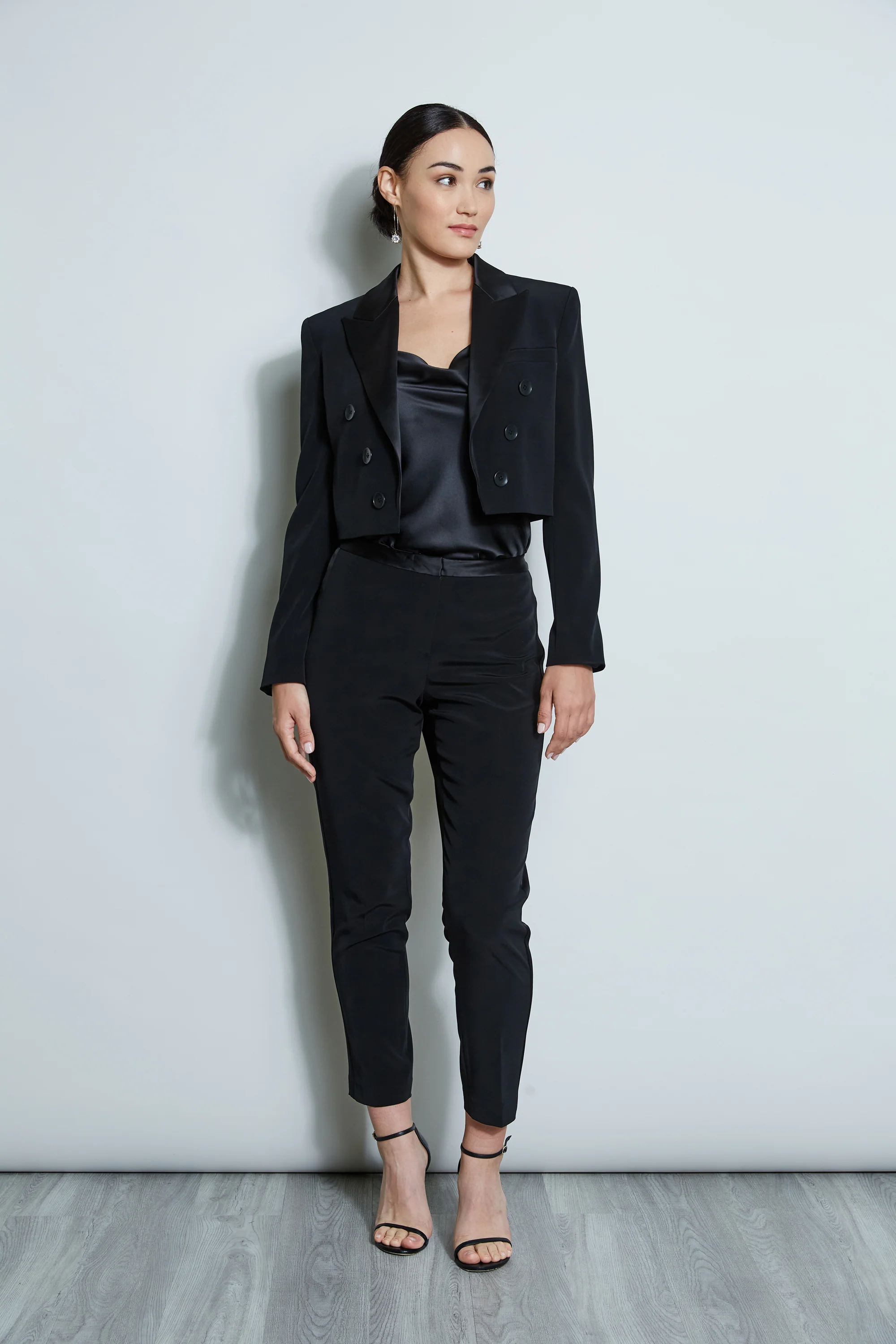 Cropped Tuxedo Jacket - Image 3