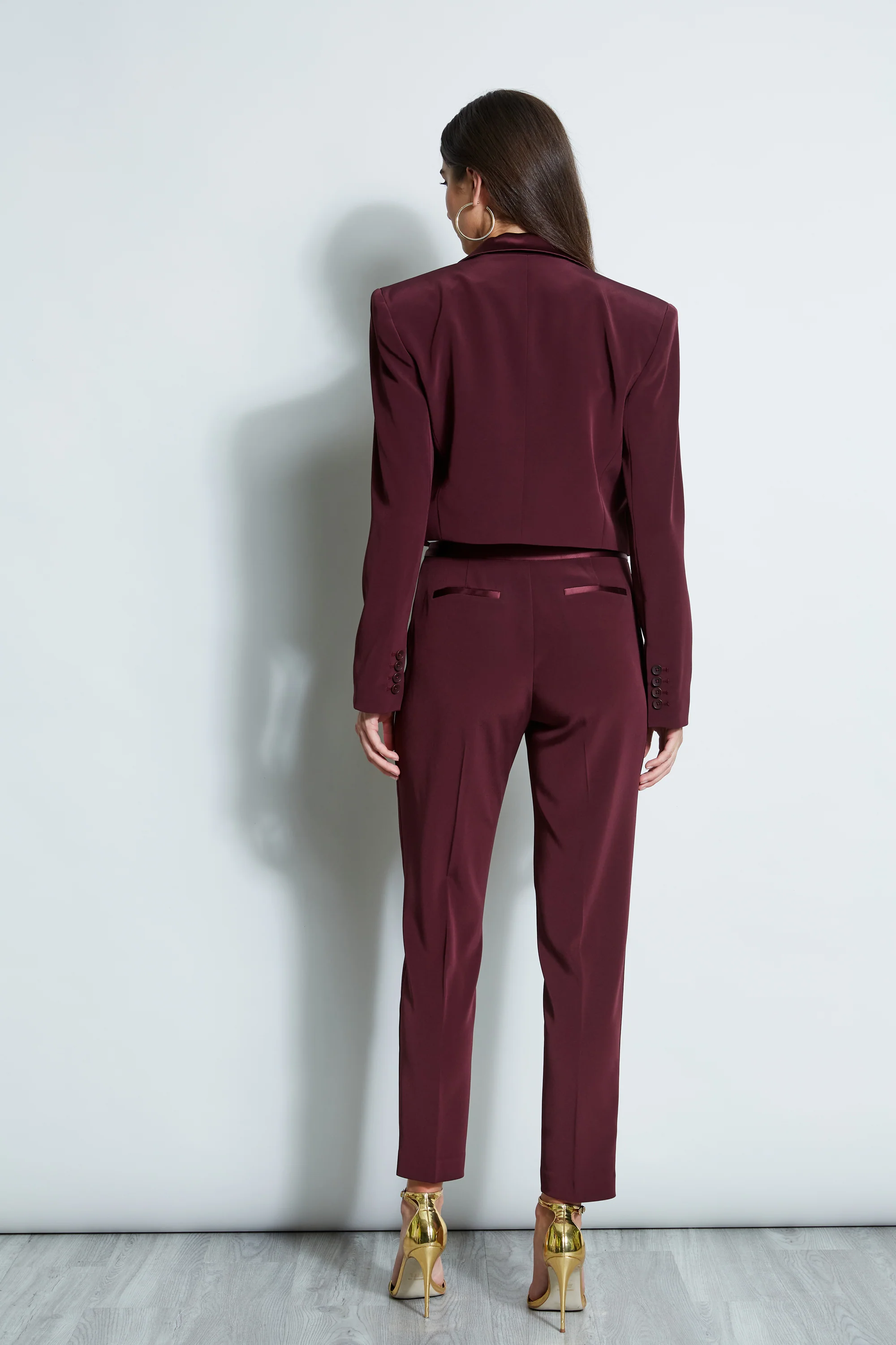 Cropped Tuxedo Jacket - Image 3