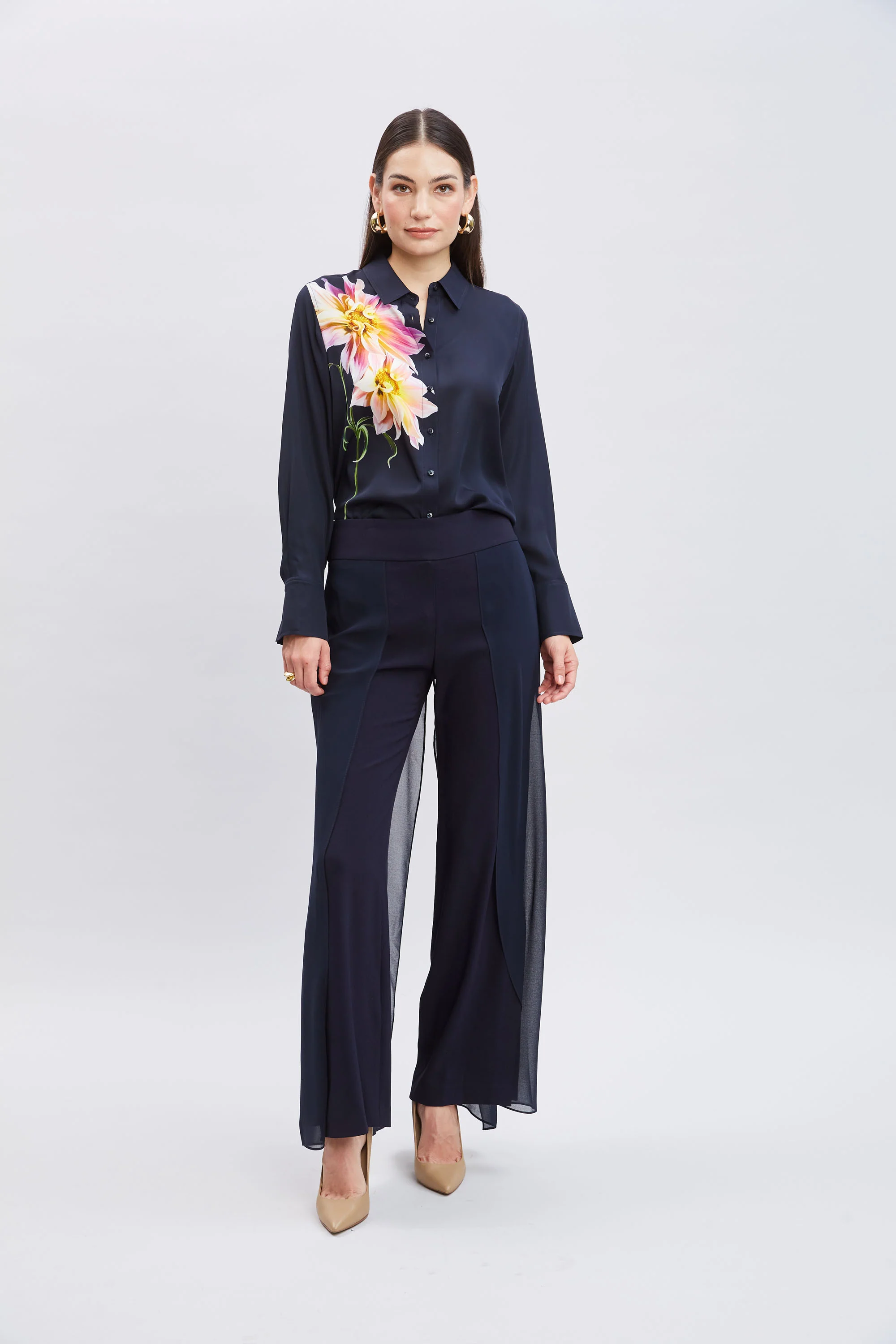 Silk Dahlia Button Down Shirt - Image 5