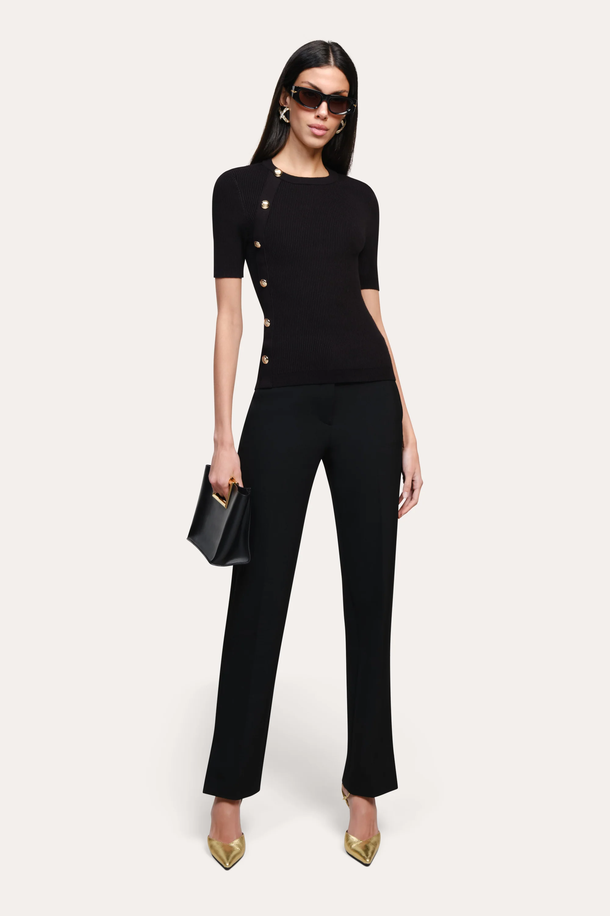 Daphne Ribbed Short Sleeve Top
