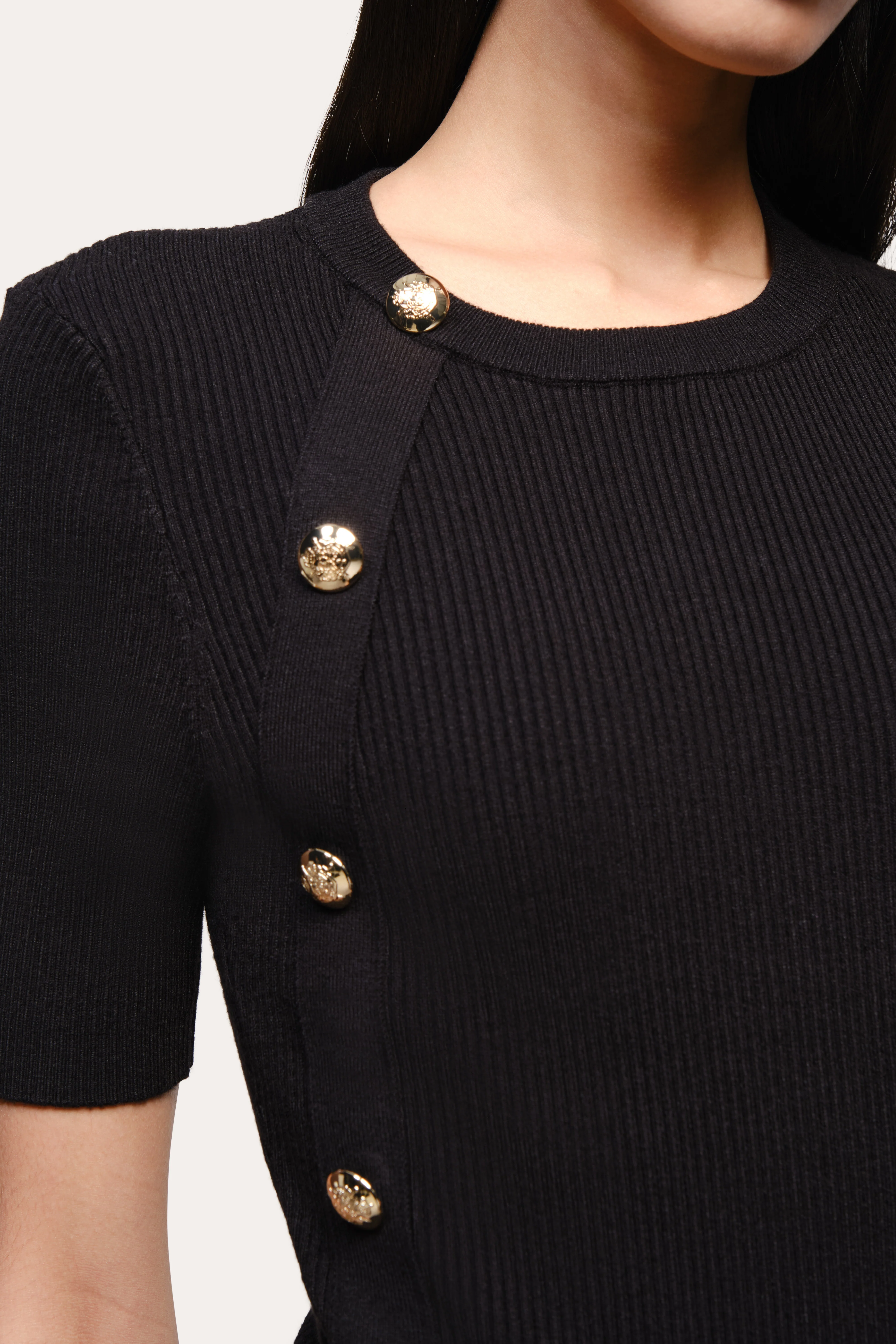 Daphne Ribbed Short Sleeve Top - Image 3