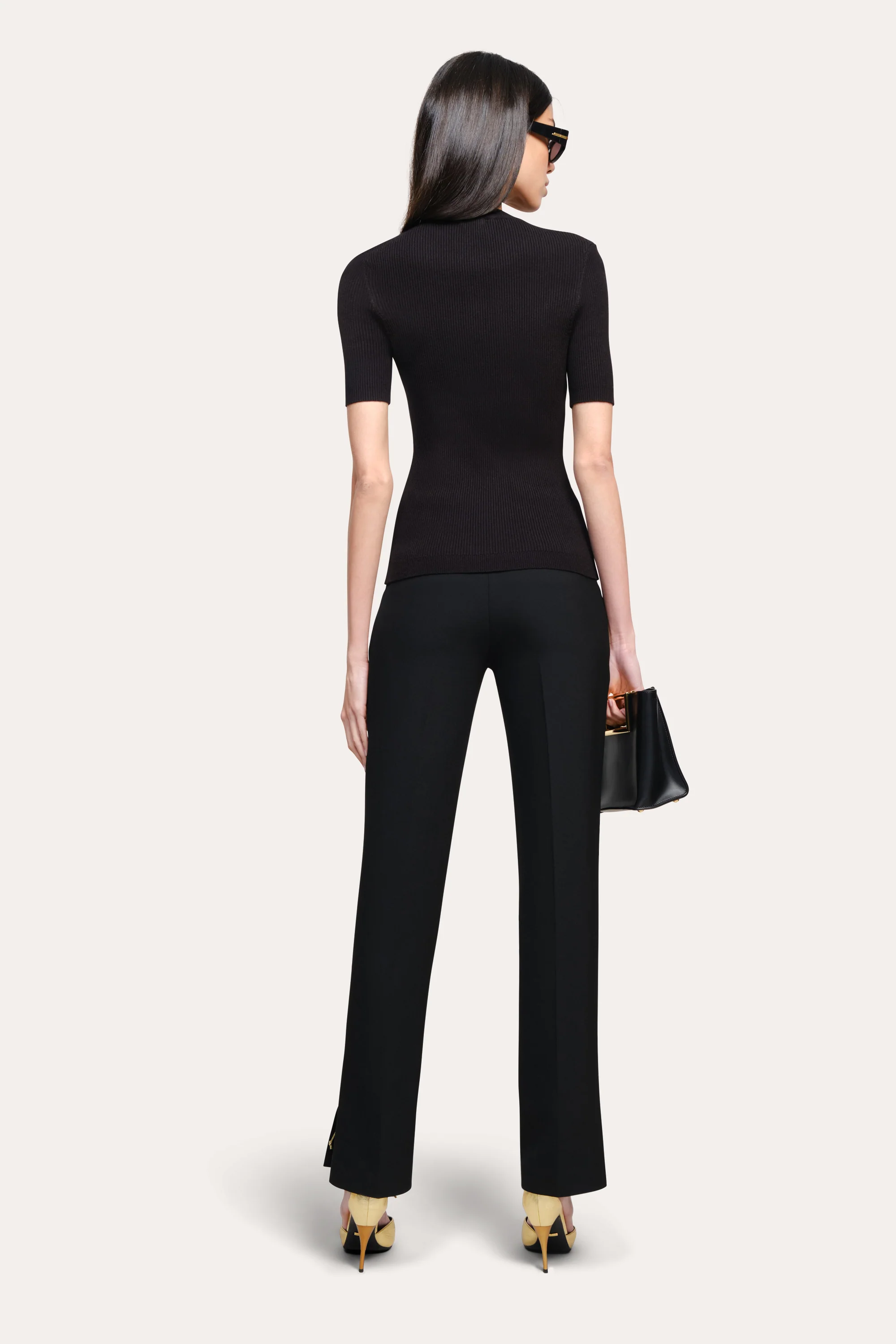 Daphne Ribbed Short Sleeve Top - Image 4