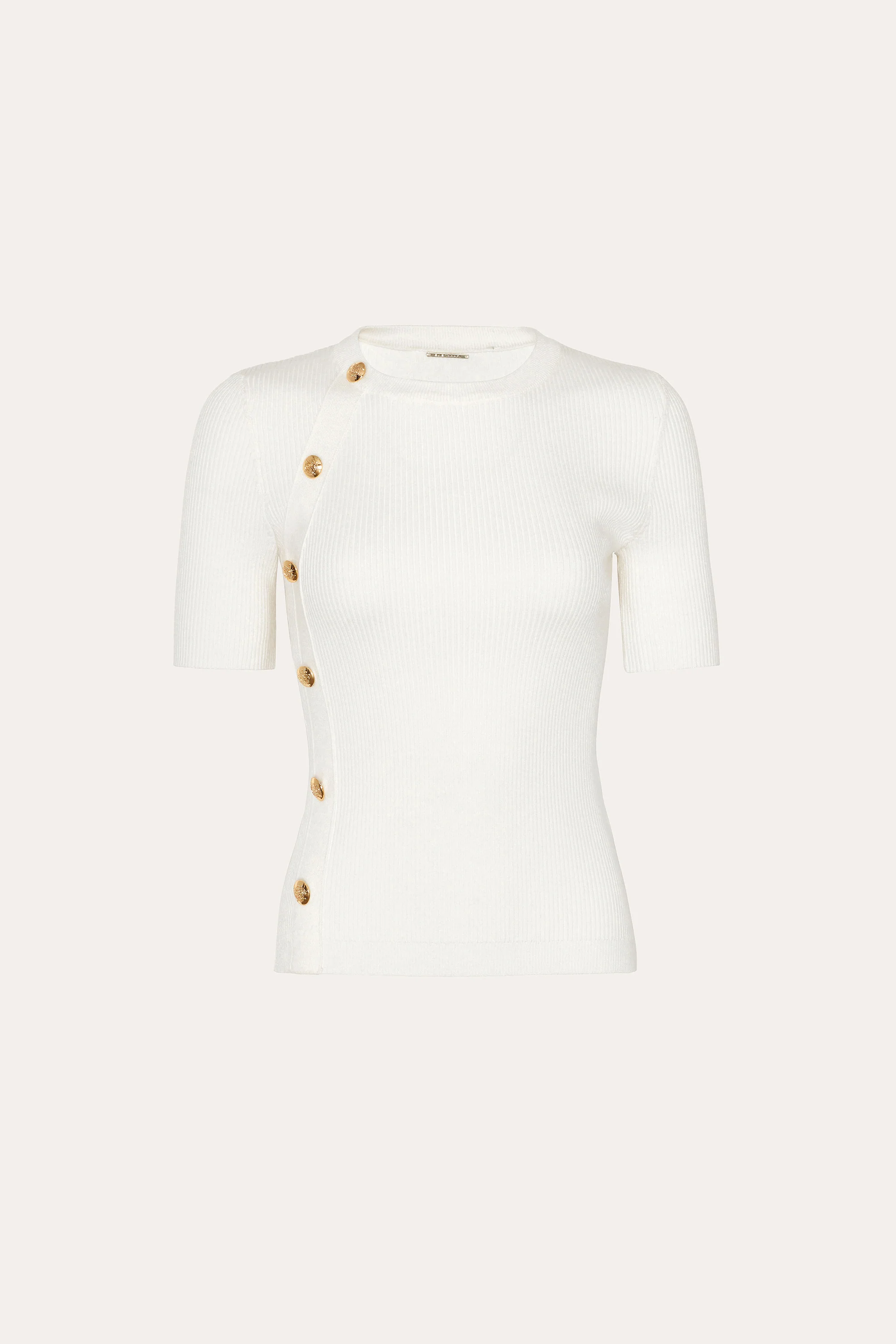 Daphne Ribbed Short Sleeve Top - Image 2