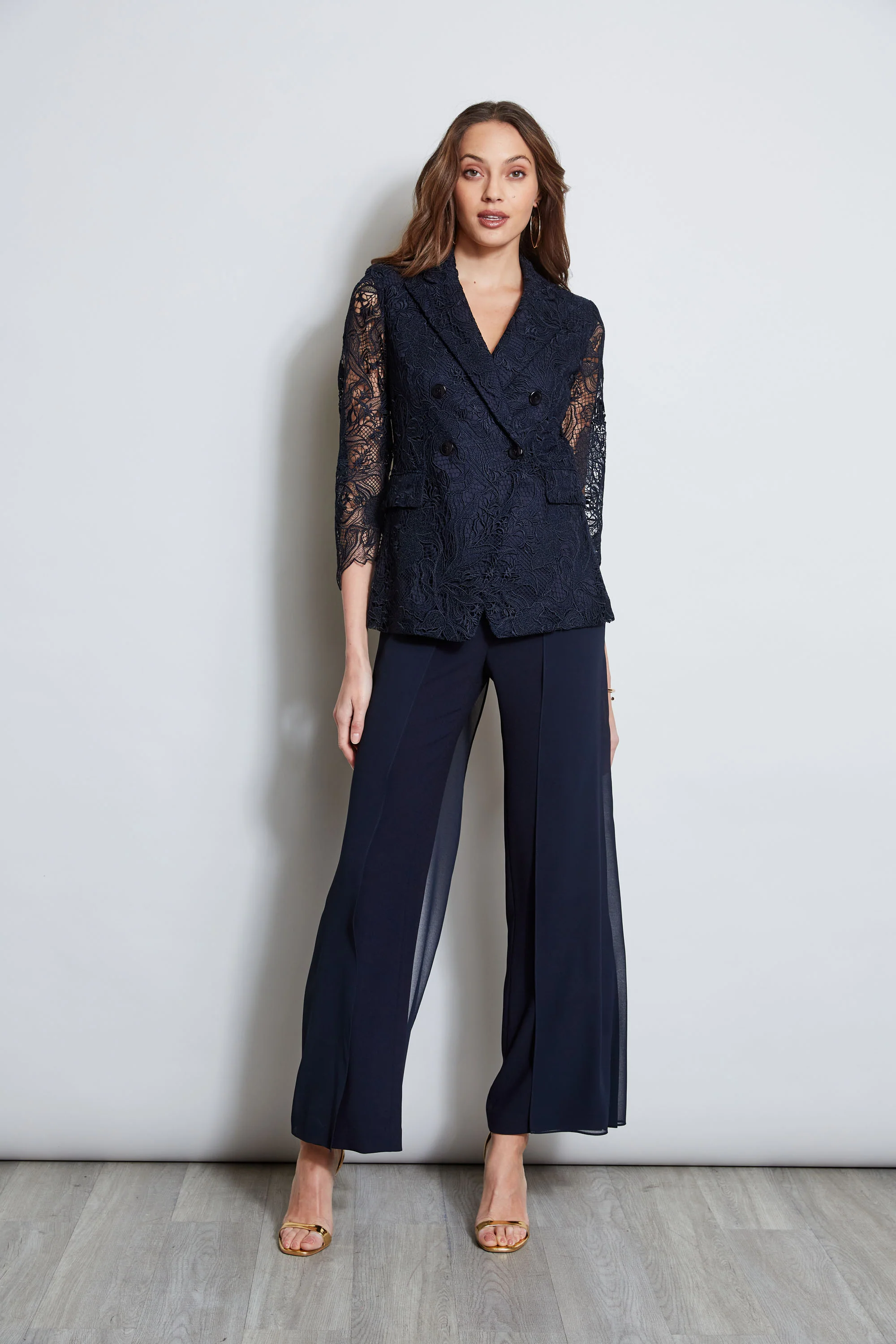 Double Breasted Lace Blazer - Image 3