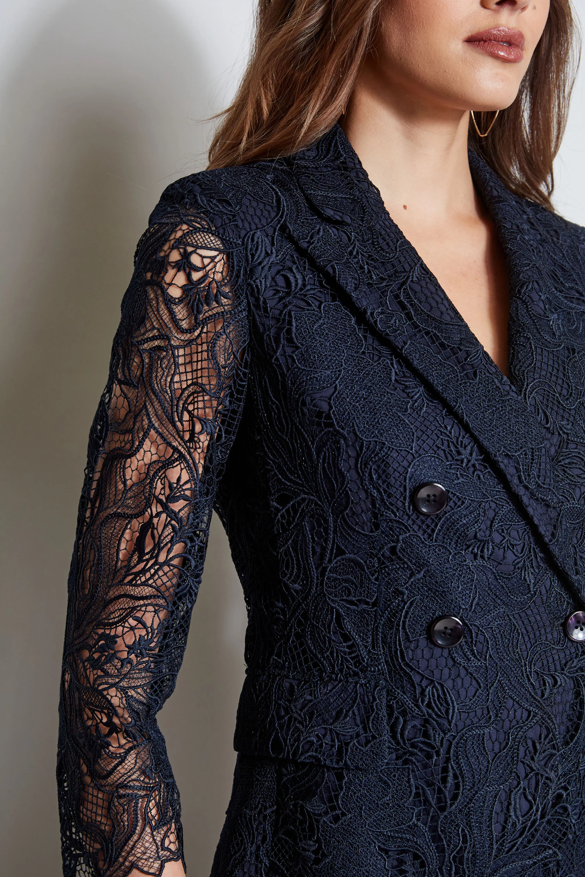 Double Breasted Lace Blazer - Image 5