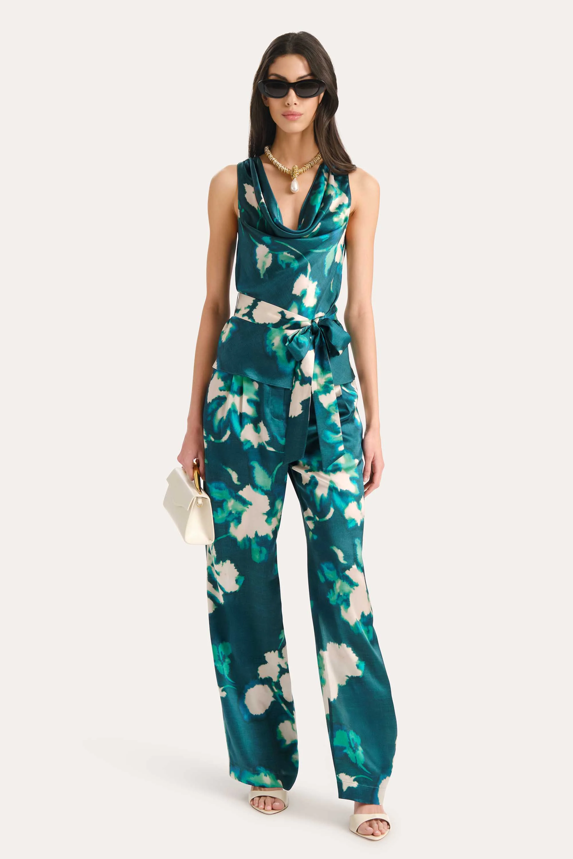 Delilah Floral Silk Halterneck Top