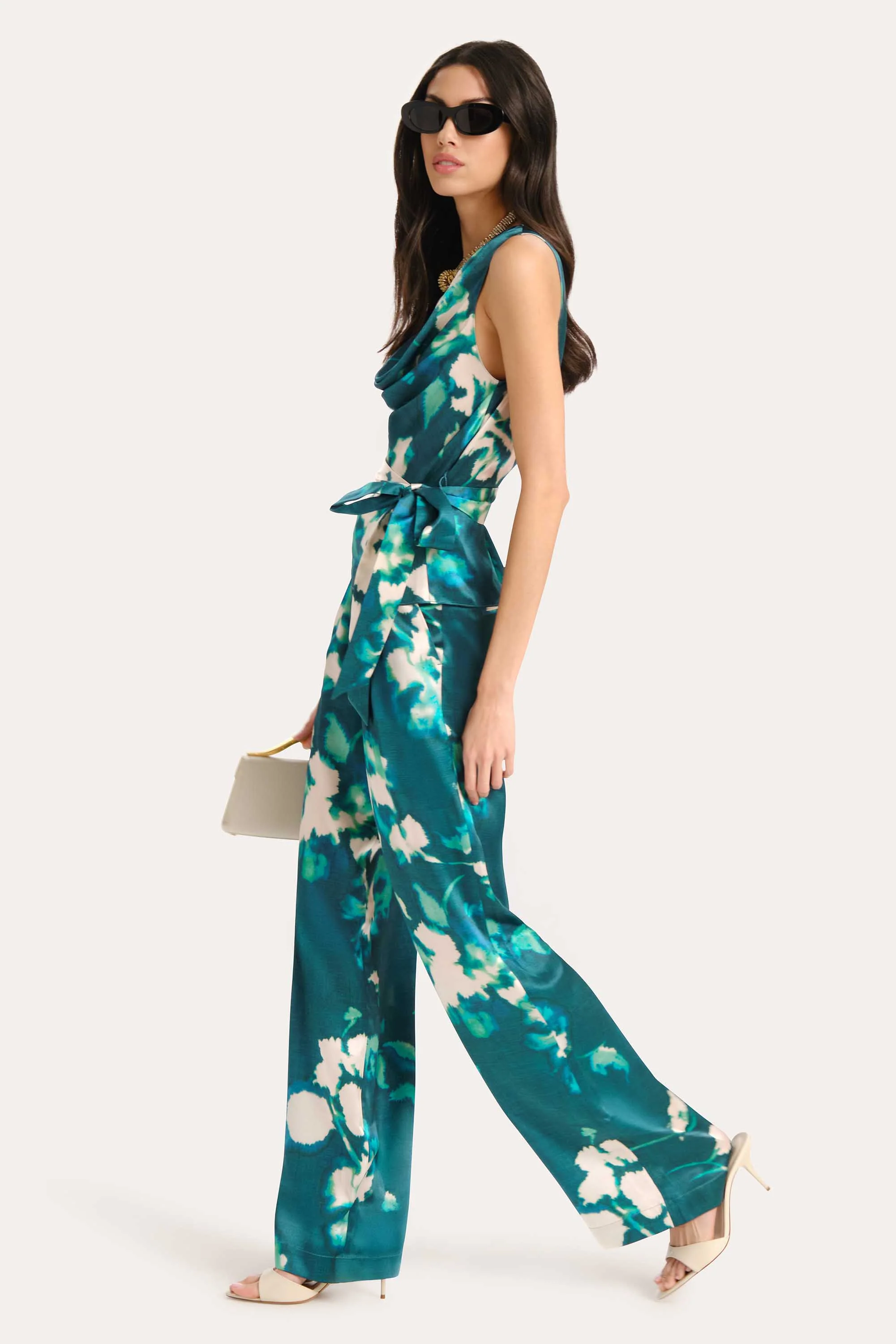 Delilah Floral Silk Halterneck Top - Image 5