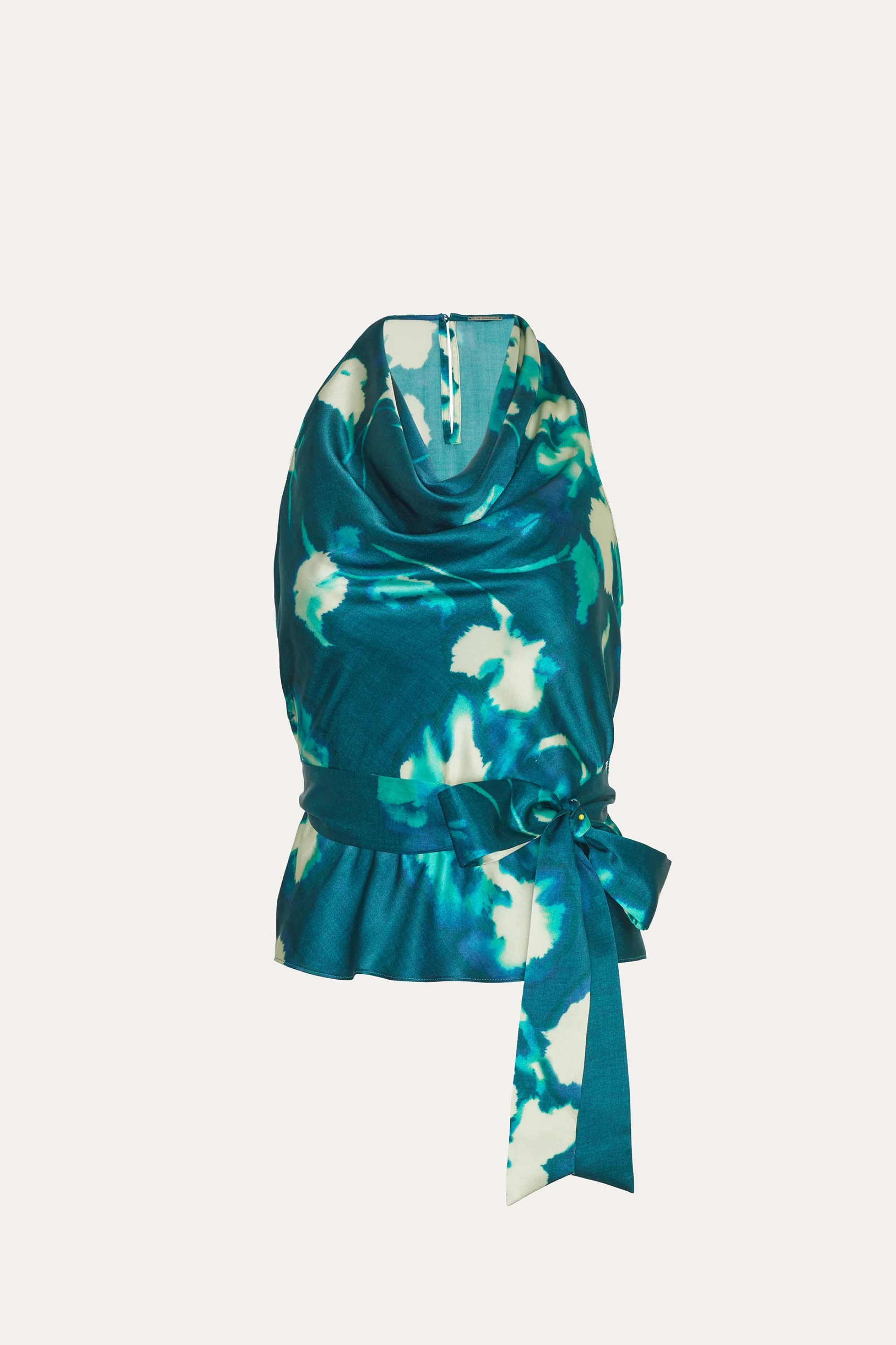 Delilah Floral Silk Halterneck Top - Image 6