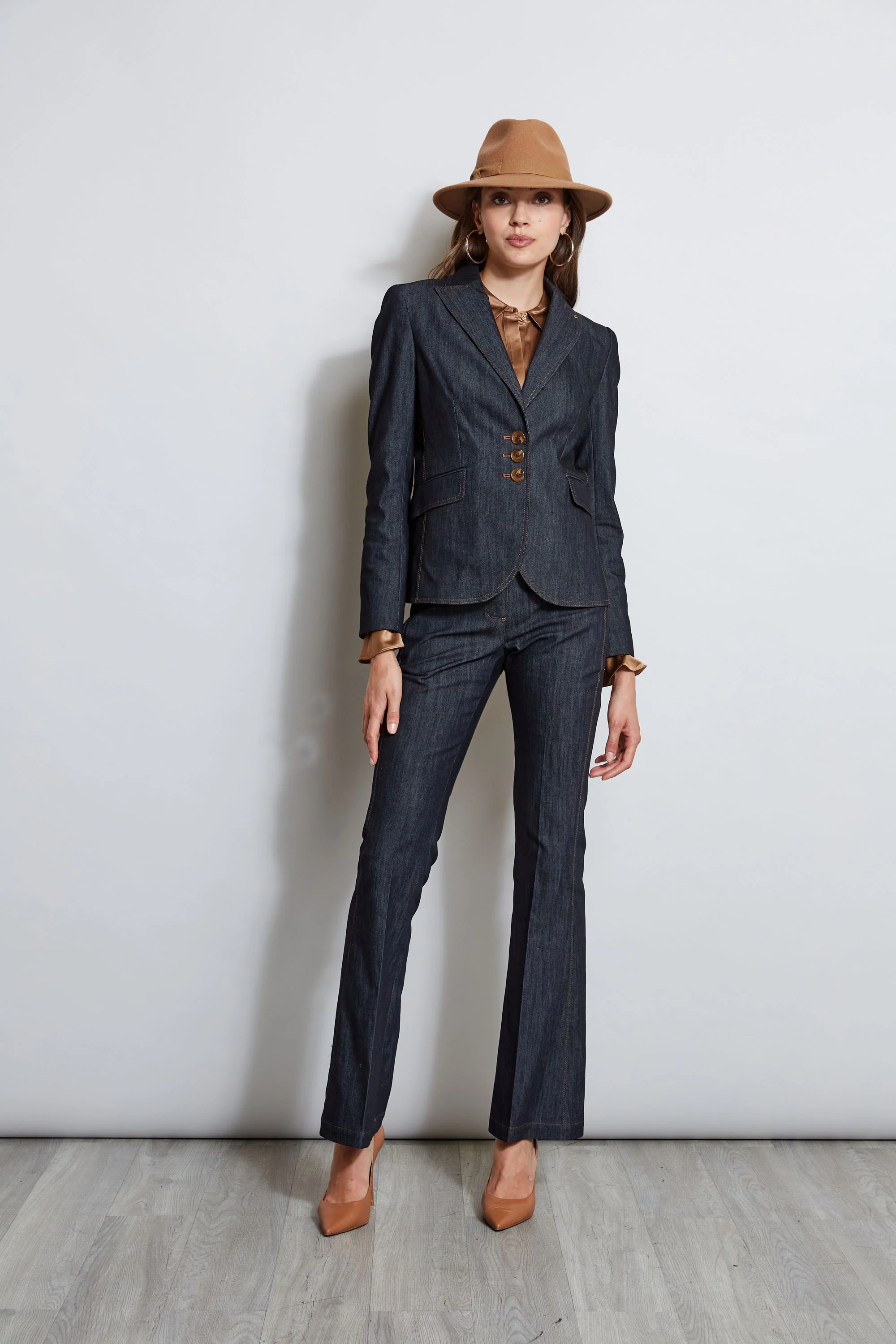 Denim 3 Button Blazer - Image 3