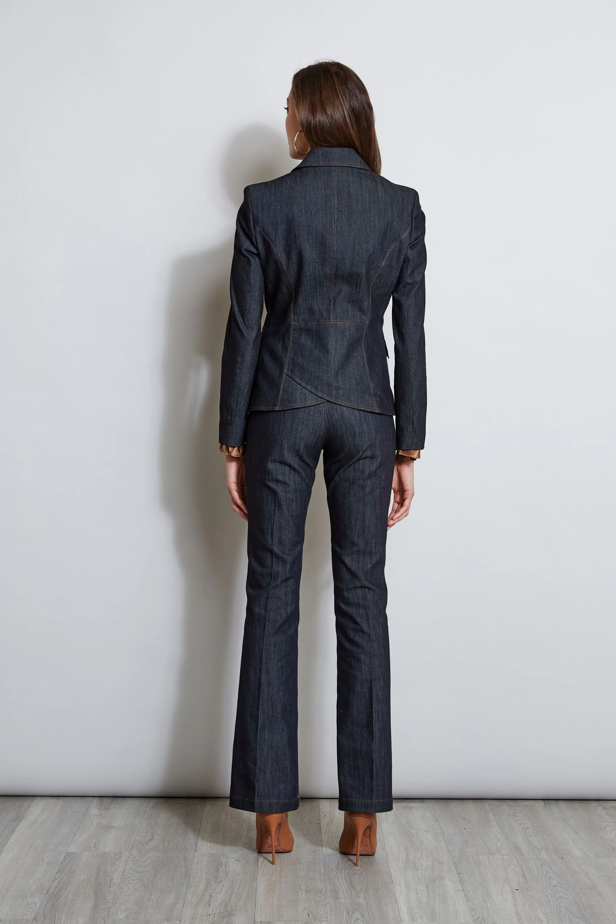 Denim 3 Button Blazer - Image 6