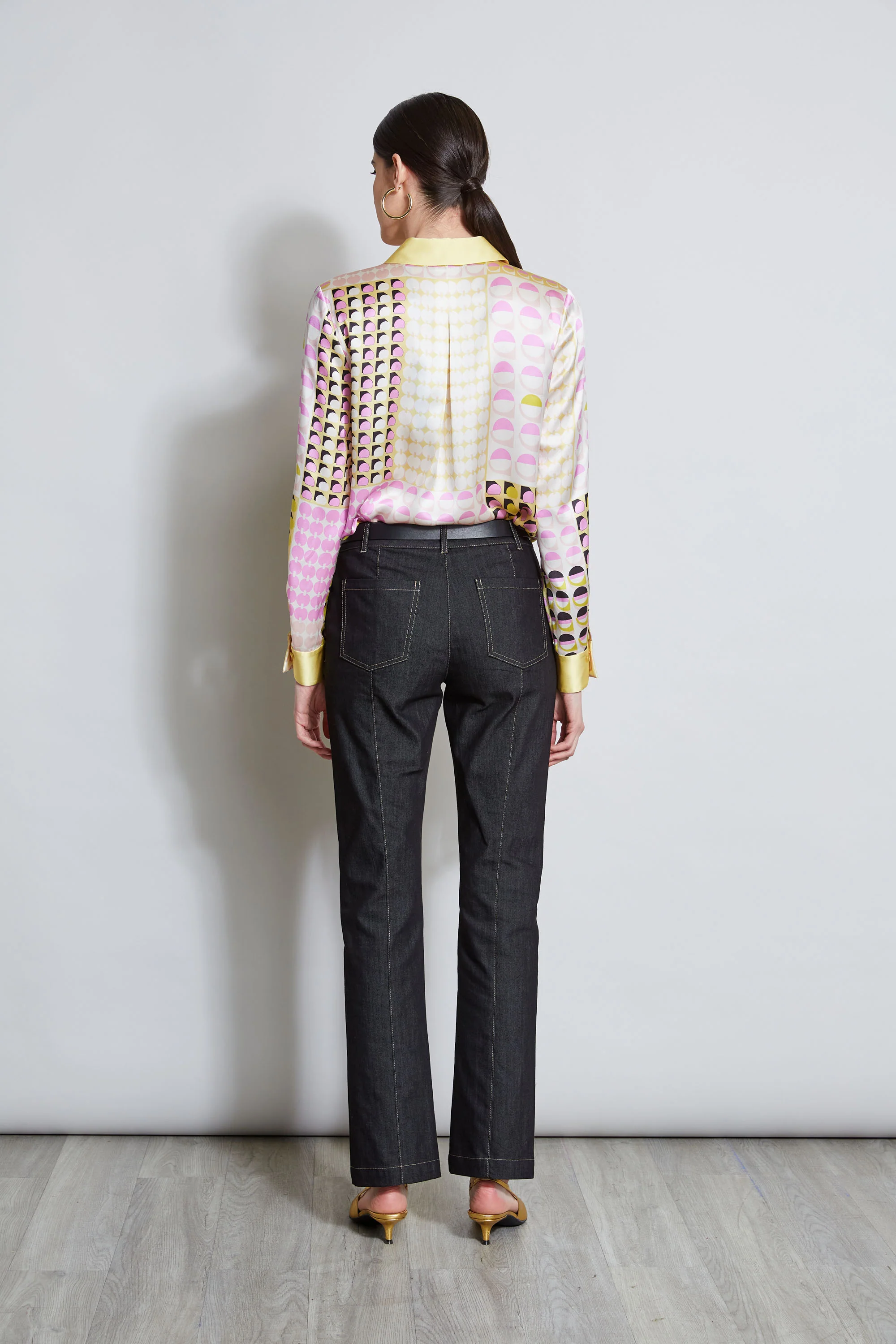 Denim Slit Front Jeans - Image 5