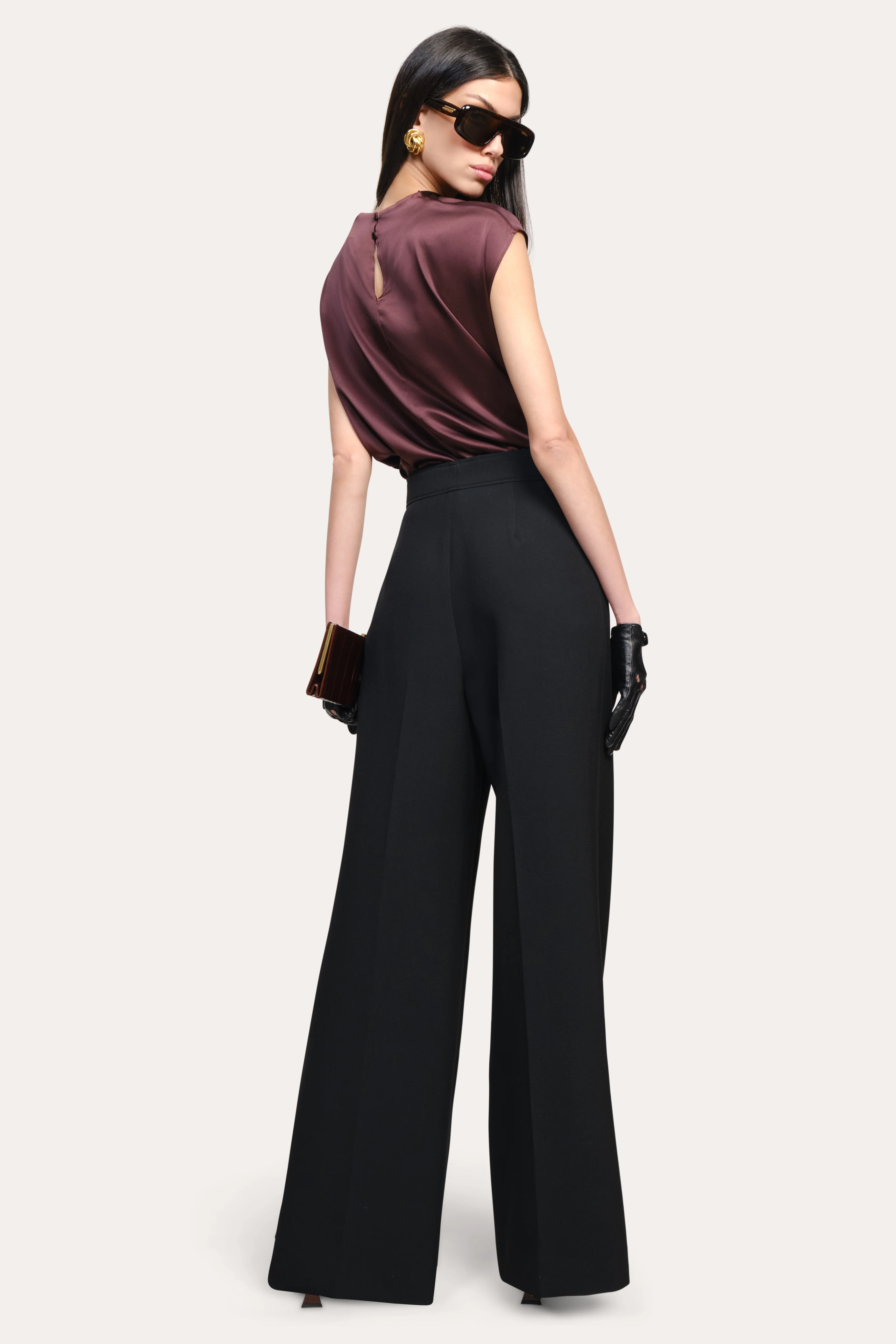 Diane Silk Draped Blouse - Image 4