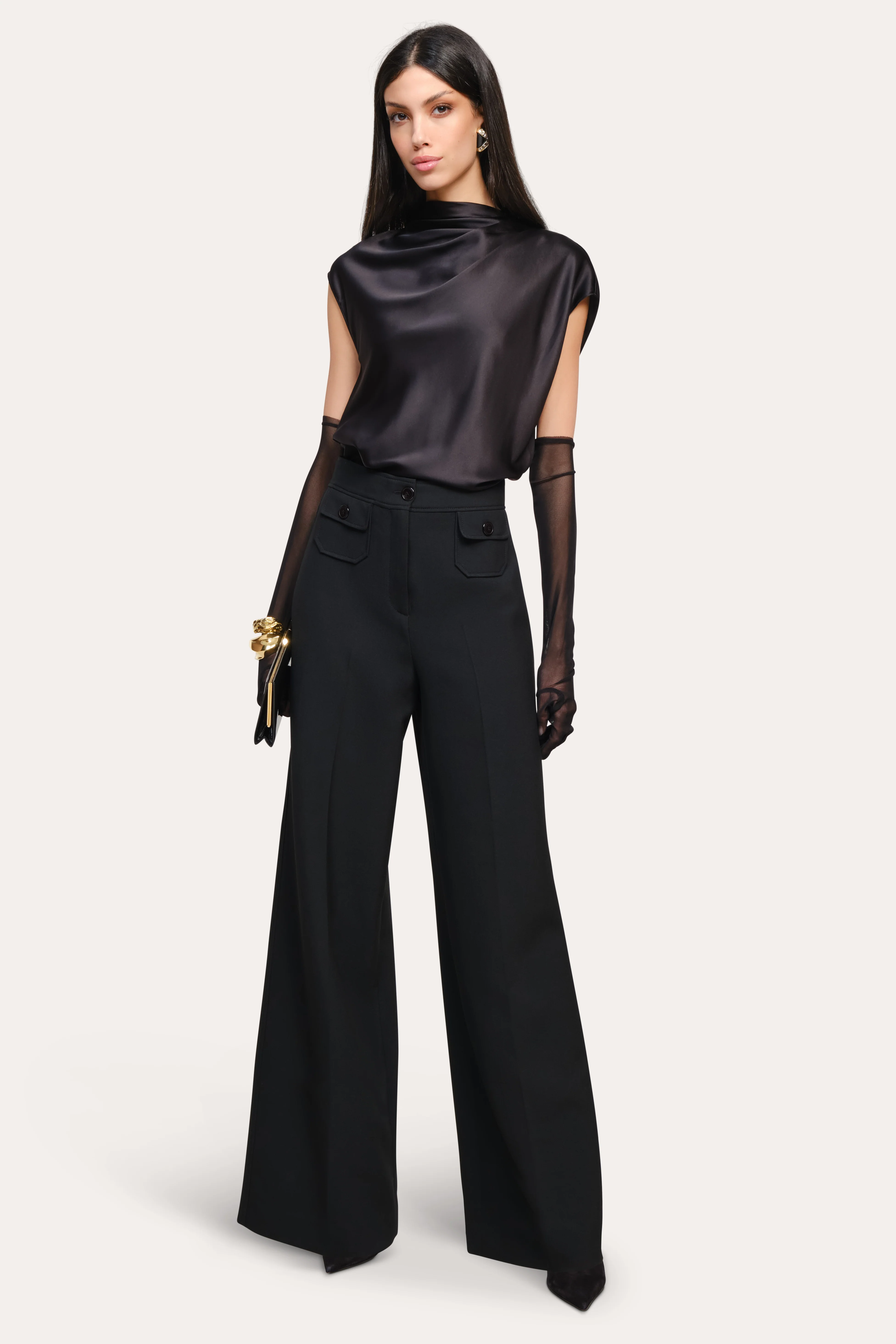 Diane Silk Draped Blouse