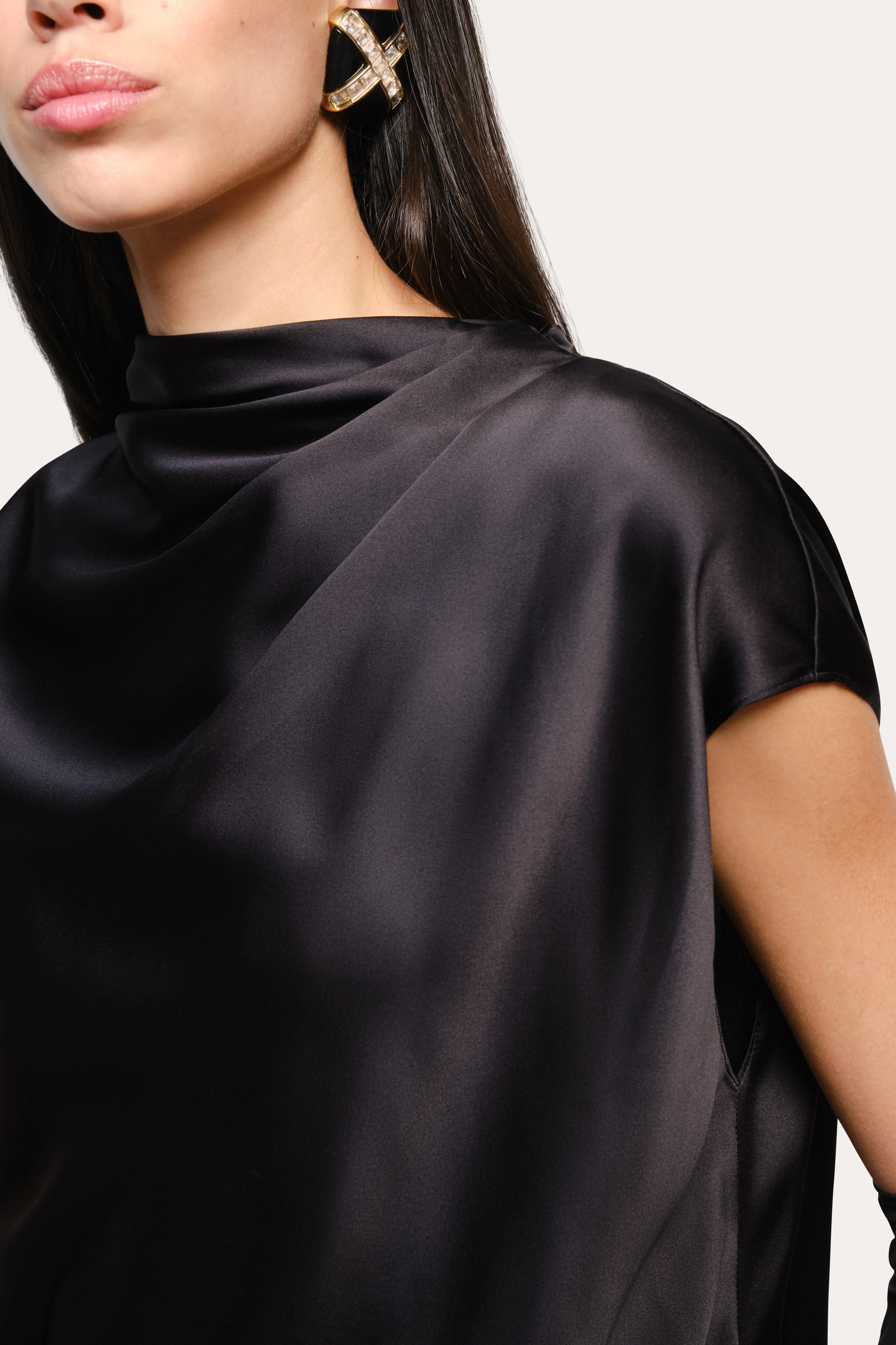 Diane Silk Draped Blouse - Image 3