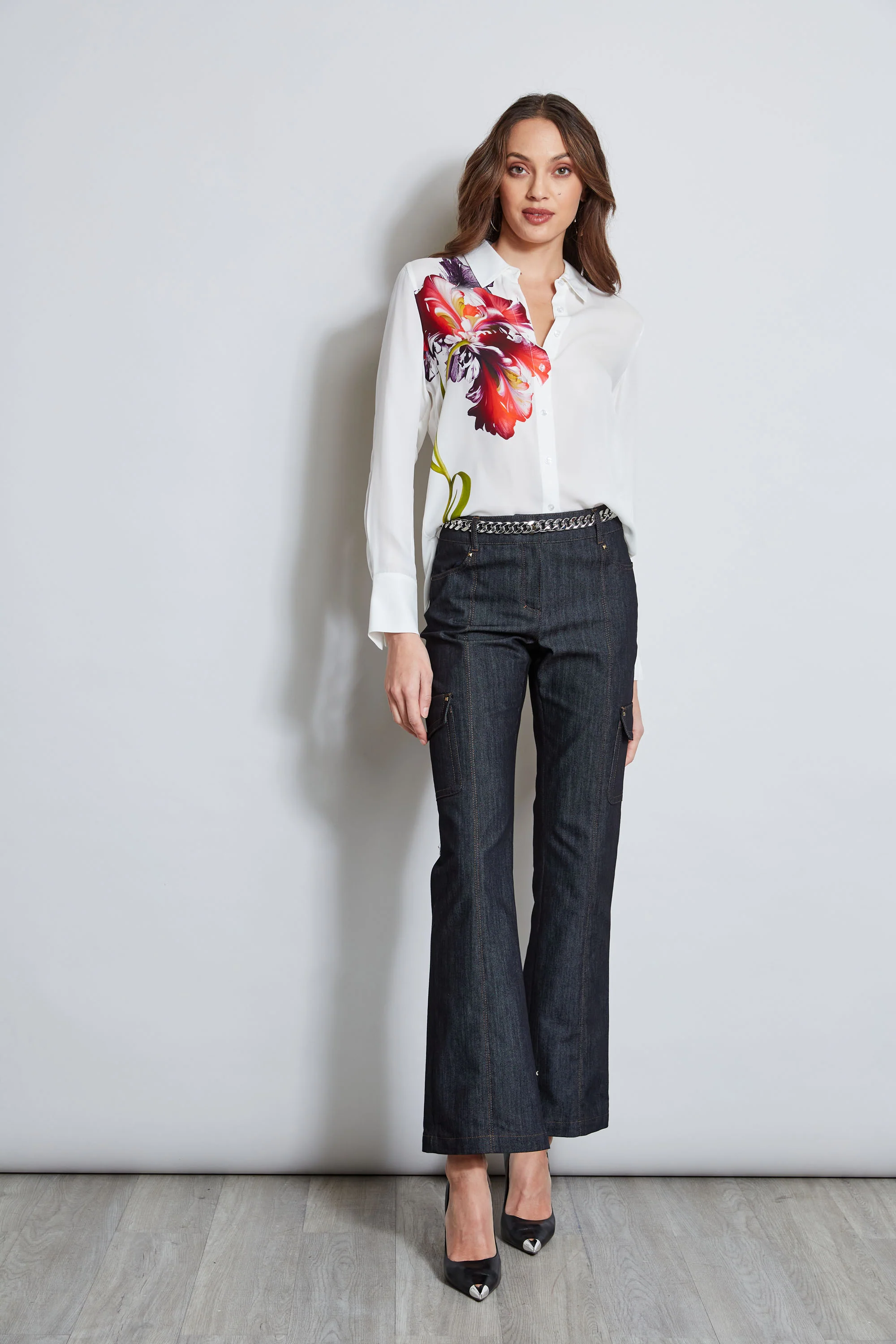 Digital Floral Silk Shirt - Image 2